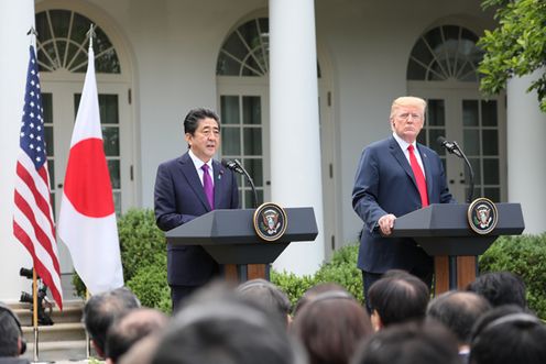 日美联合记者招待会2