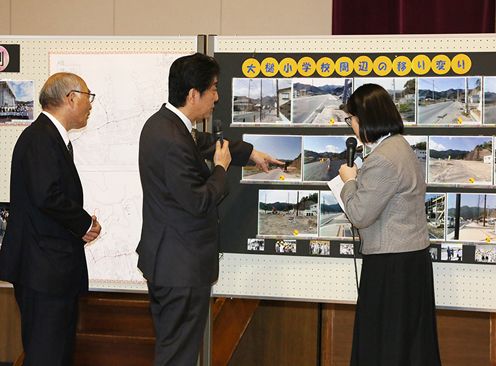安倍总理访问了岩手县。