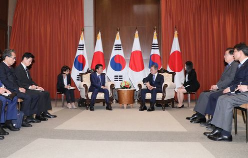 安倍总理访问了美利坚合众国纽约市。