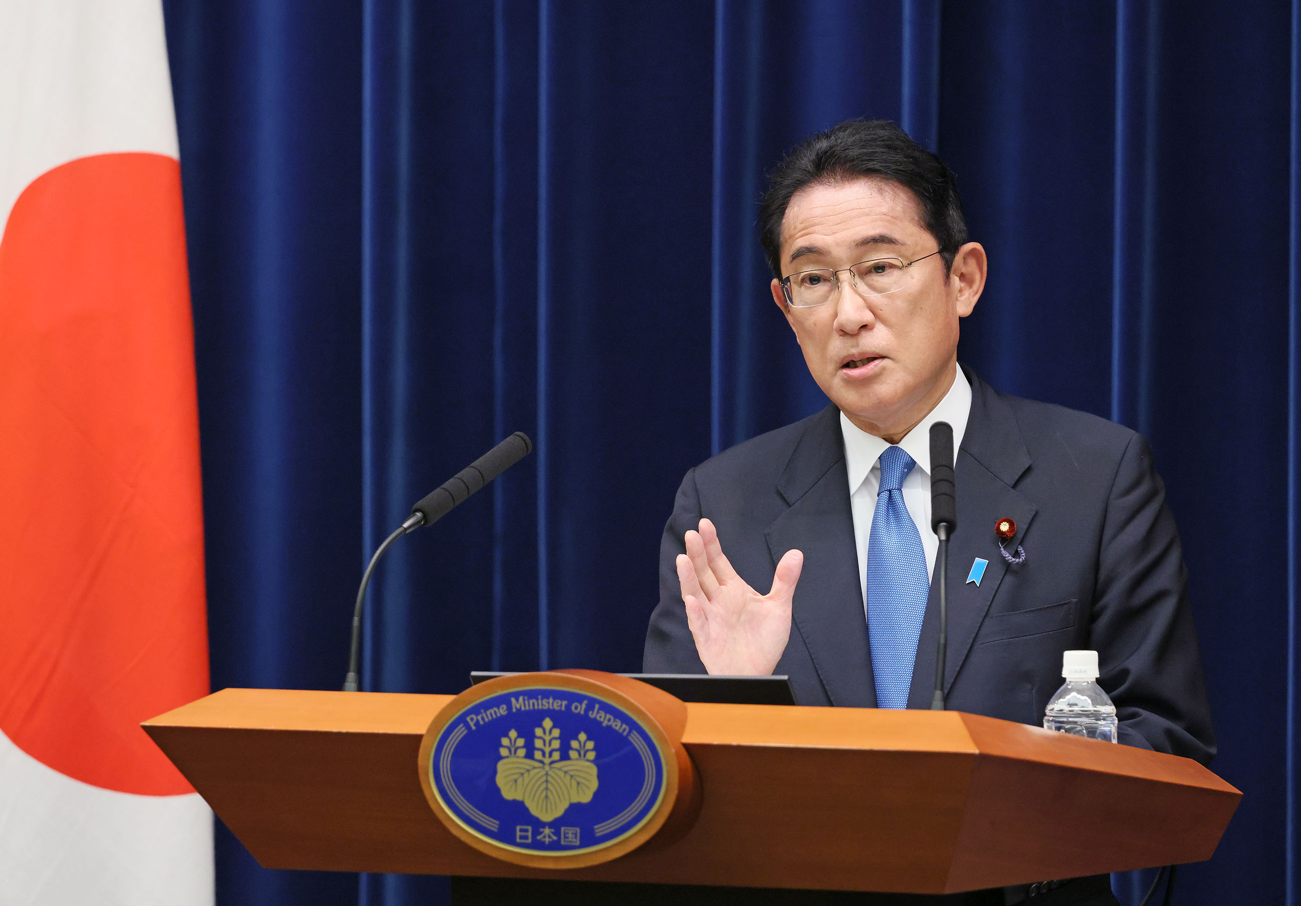 举行记者招待会　开场发言全文<br />（回顾一年、原统一教会、国葬礼、新冠对策）