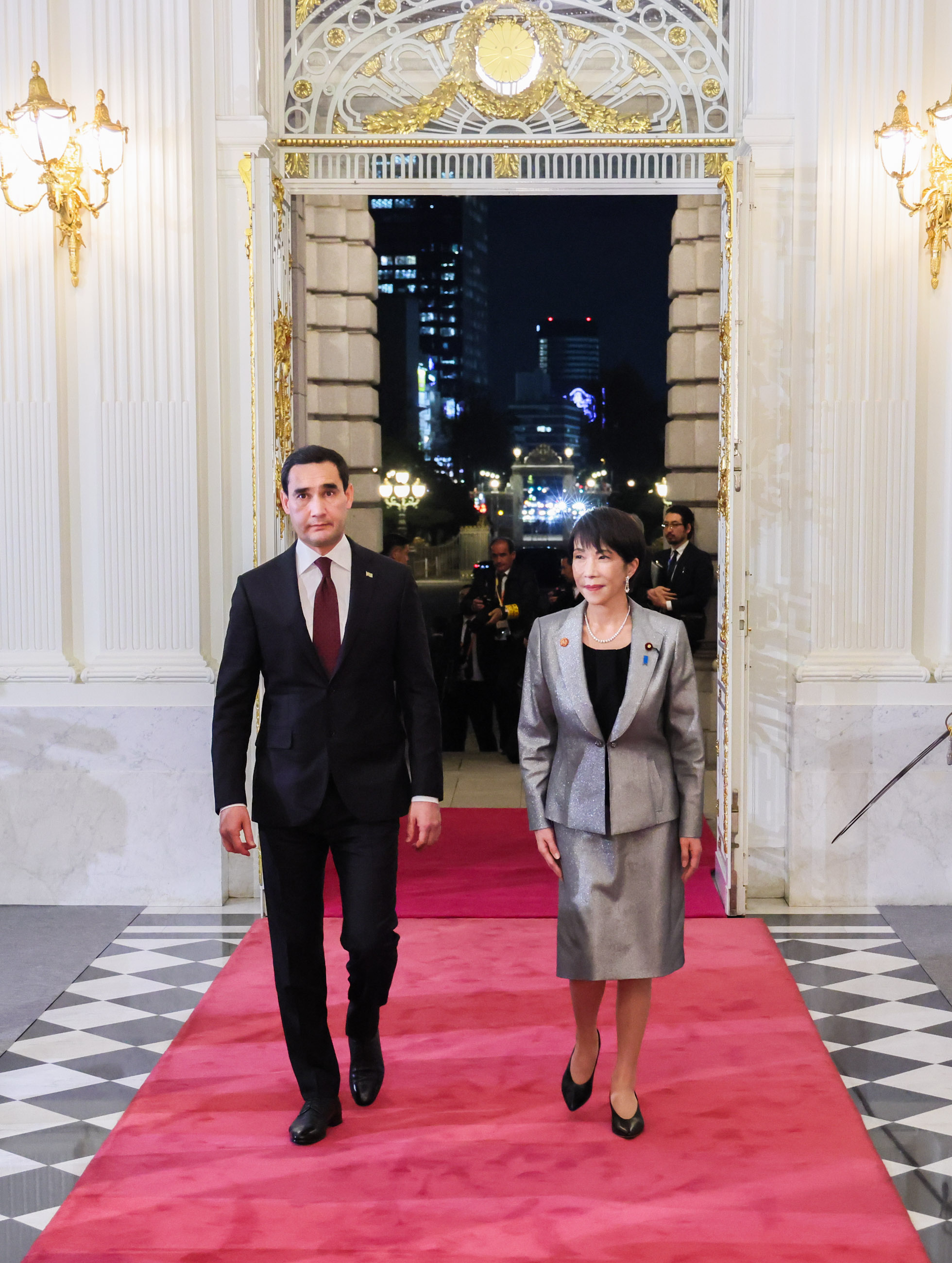 高市首相迎接别尔德穆哈梅多夫土库曼斯坦总统3