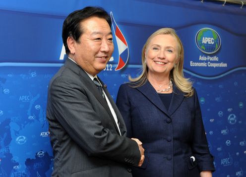 野田总理为了出席符拉迪沃斯托克APEC峰会，访问了俄罗斯联邦符拉迪沃斯托克。