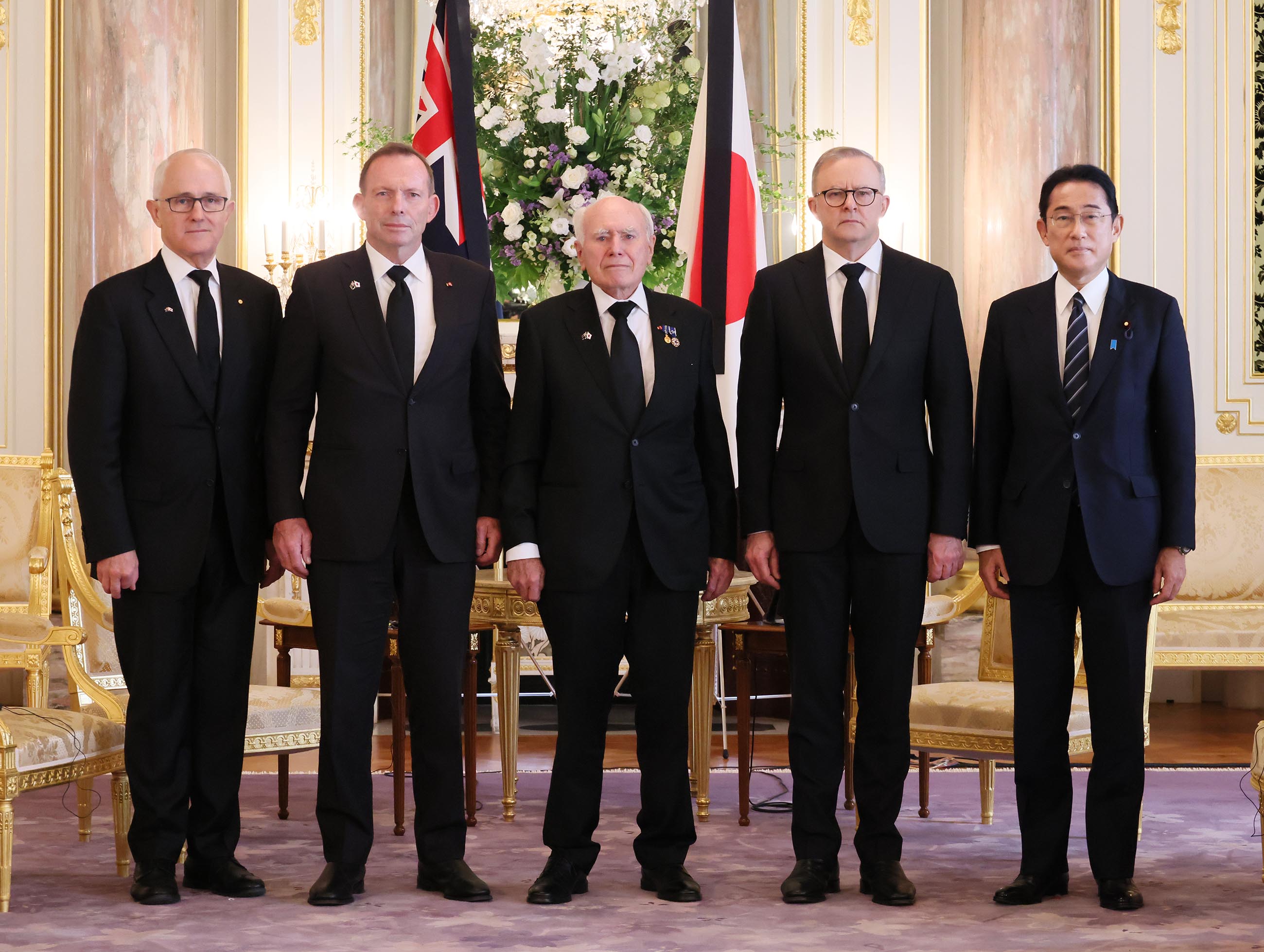 アルバニージー豪首相、ハワード豪元首相、アボット豪元首相、ターンブル豪元首相と会談する岸田総理１