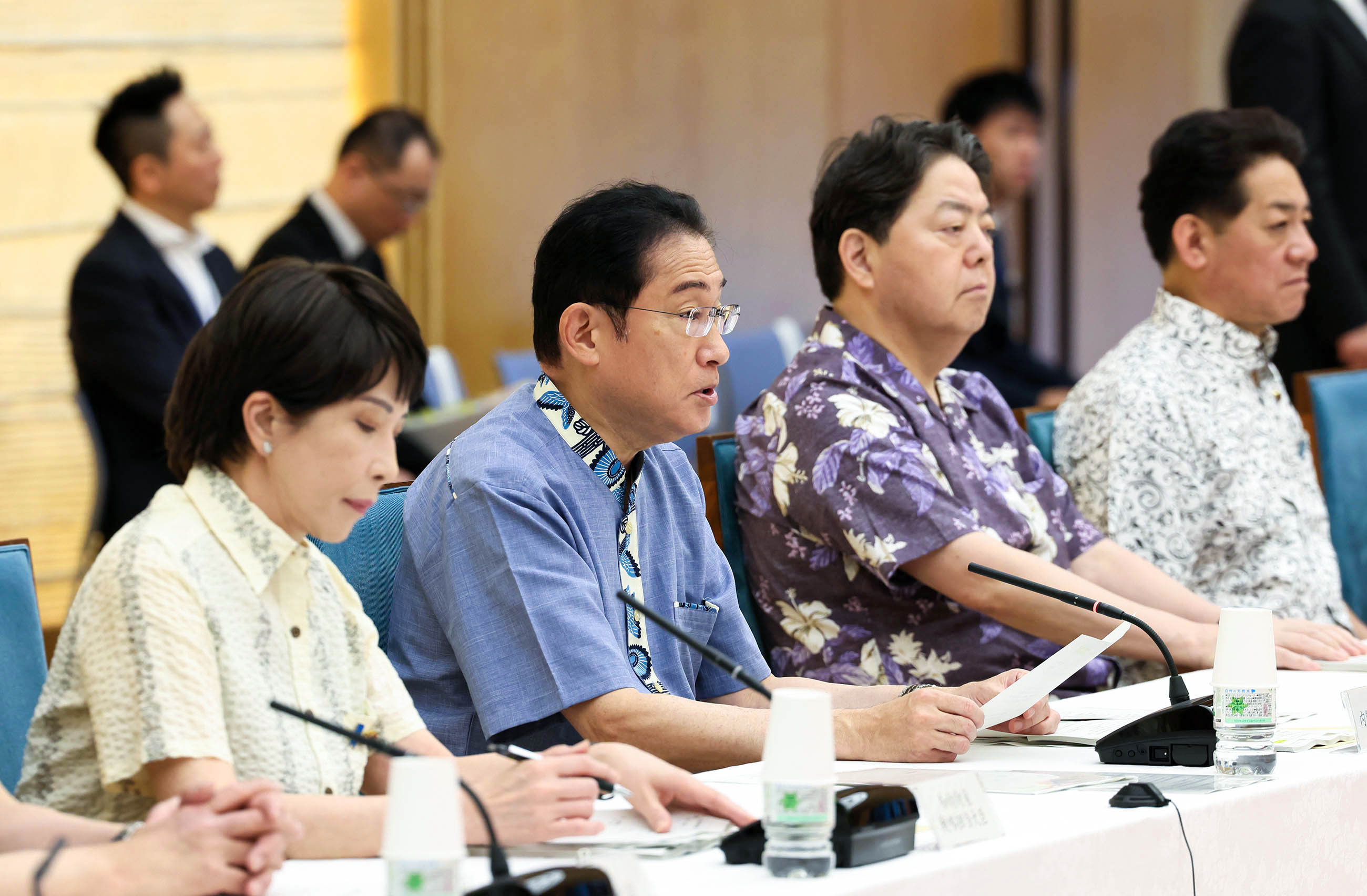 会議のまとめを行う岸田総理１