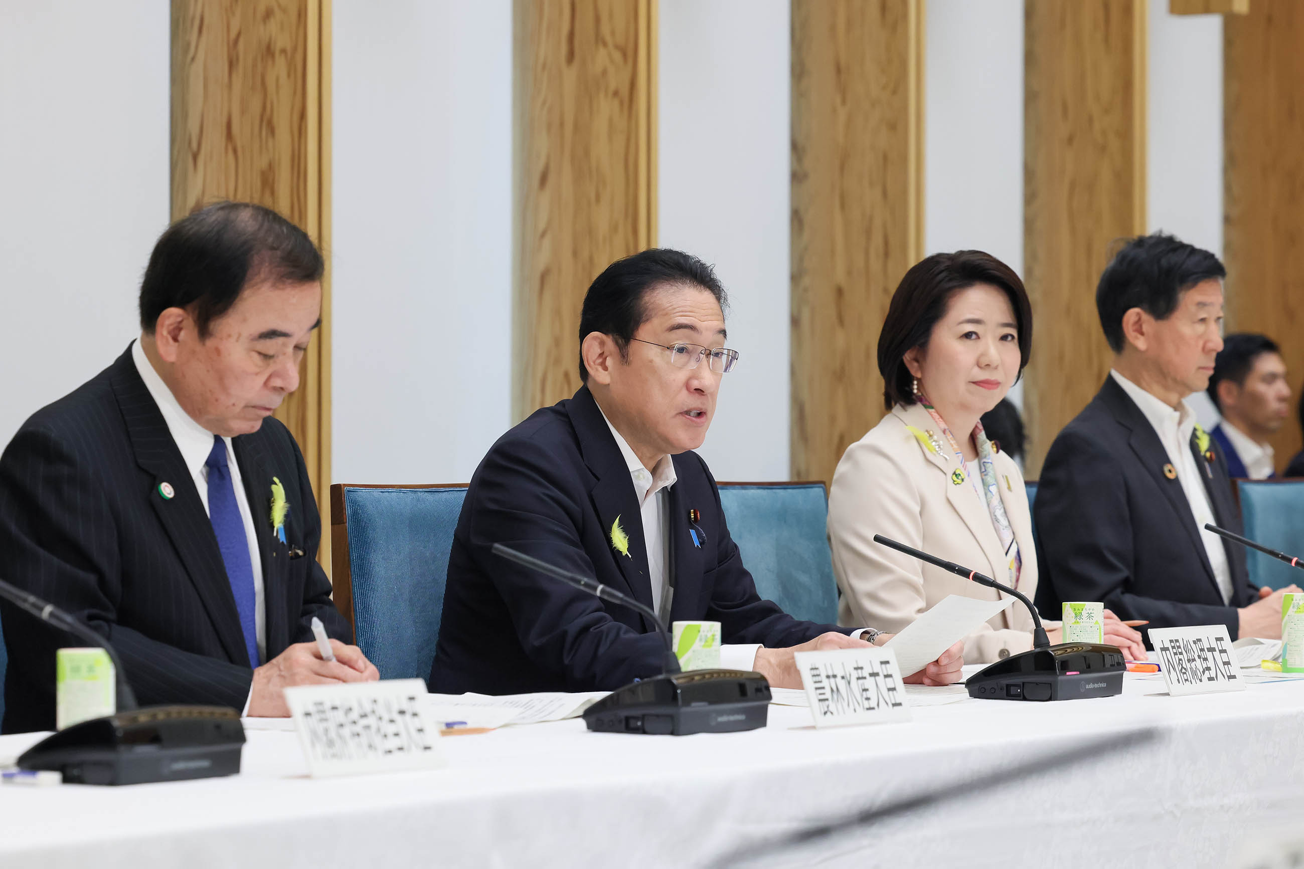 会議のまとめを行う岸田総理１