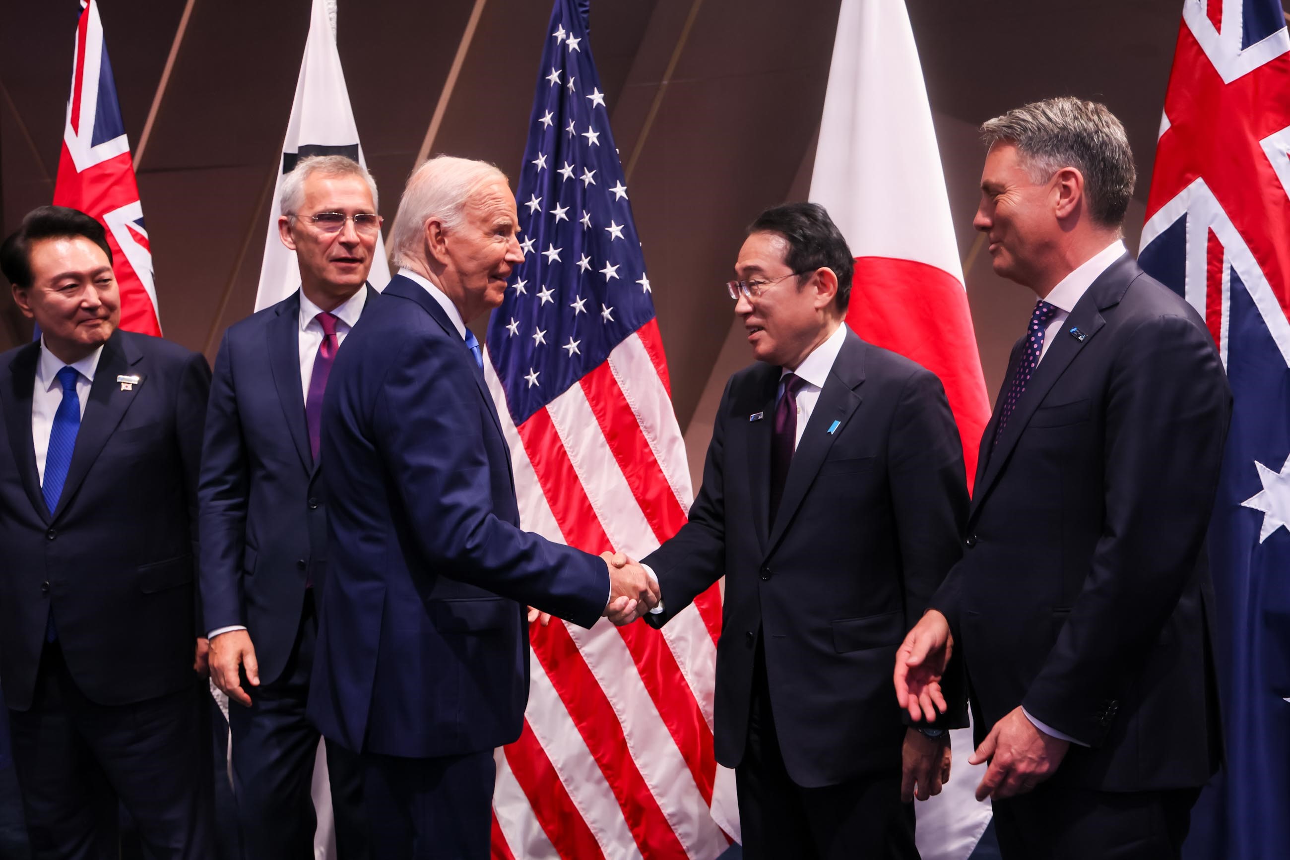 ＩＰ４首脳とバイデン米大統領との懇談２