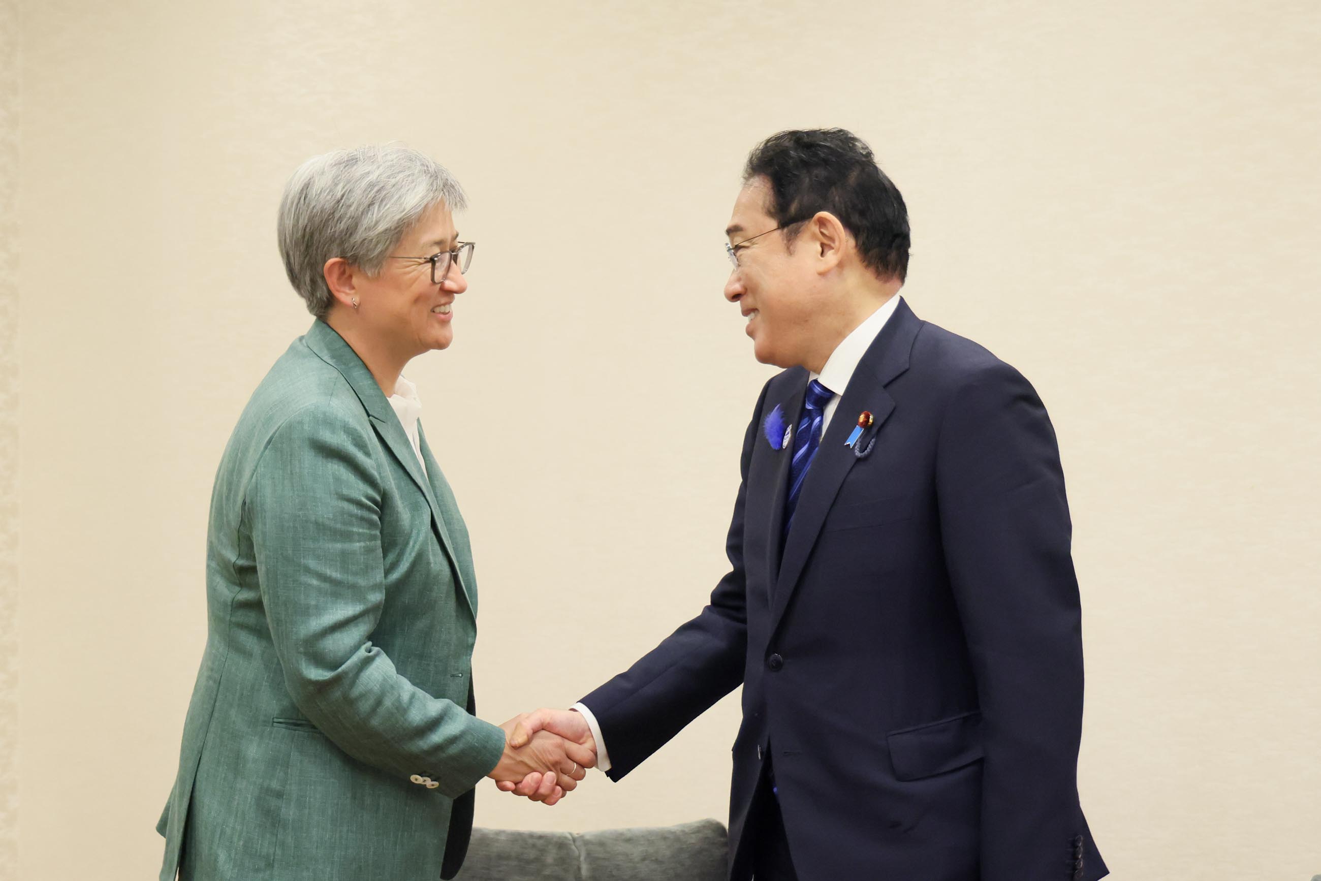オーストラリア外務大臣による表敬を受ける岸田総理１