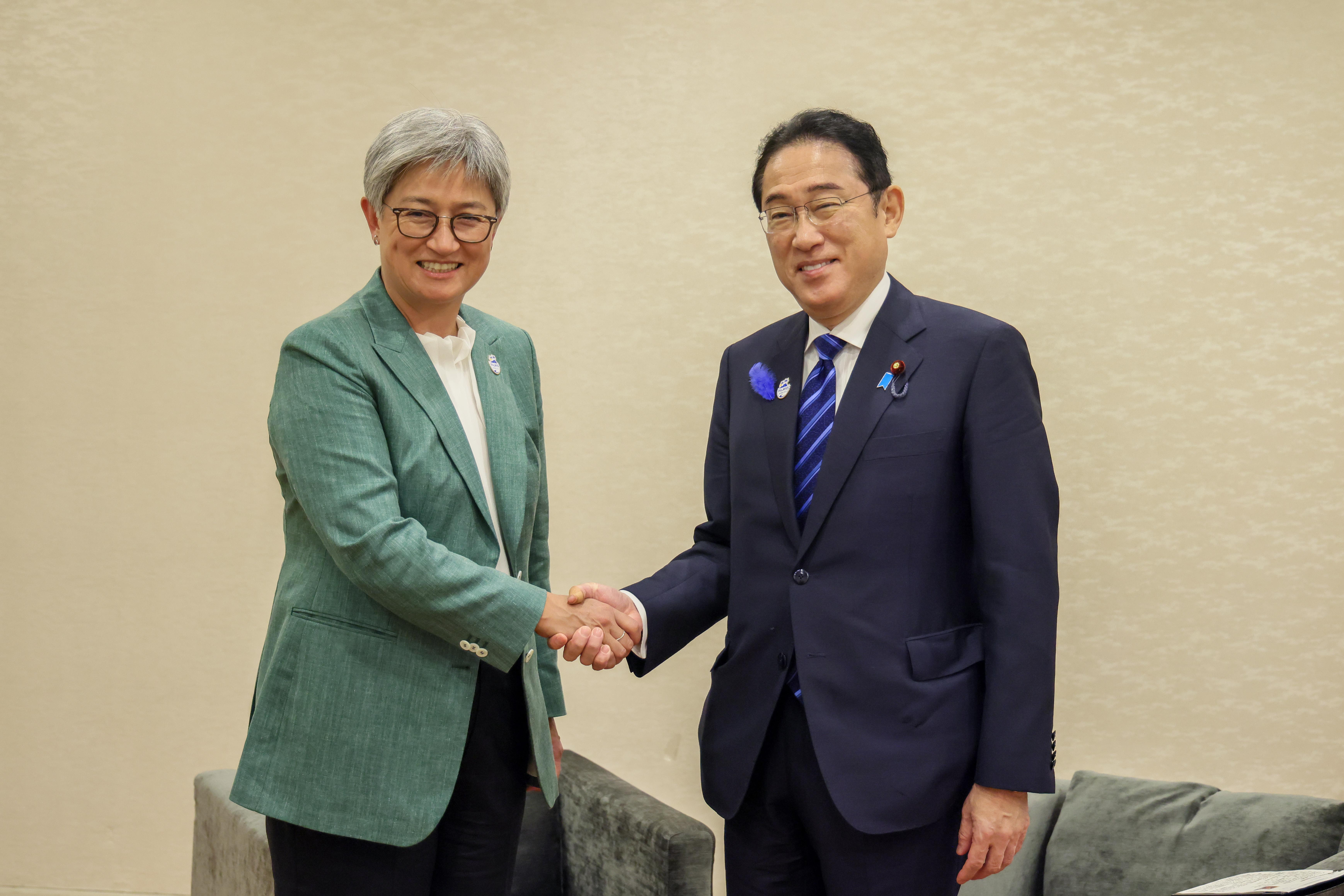 オーストラリア外務大臣による表敬を受ける岸田総理２