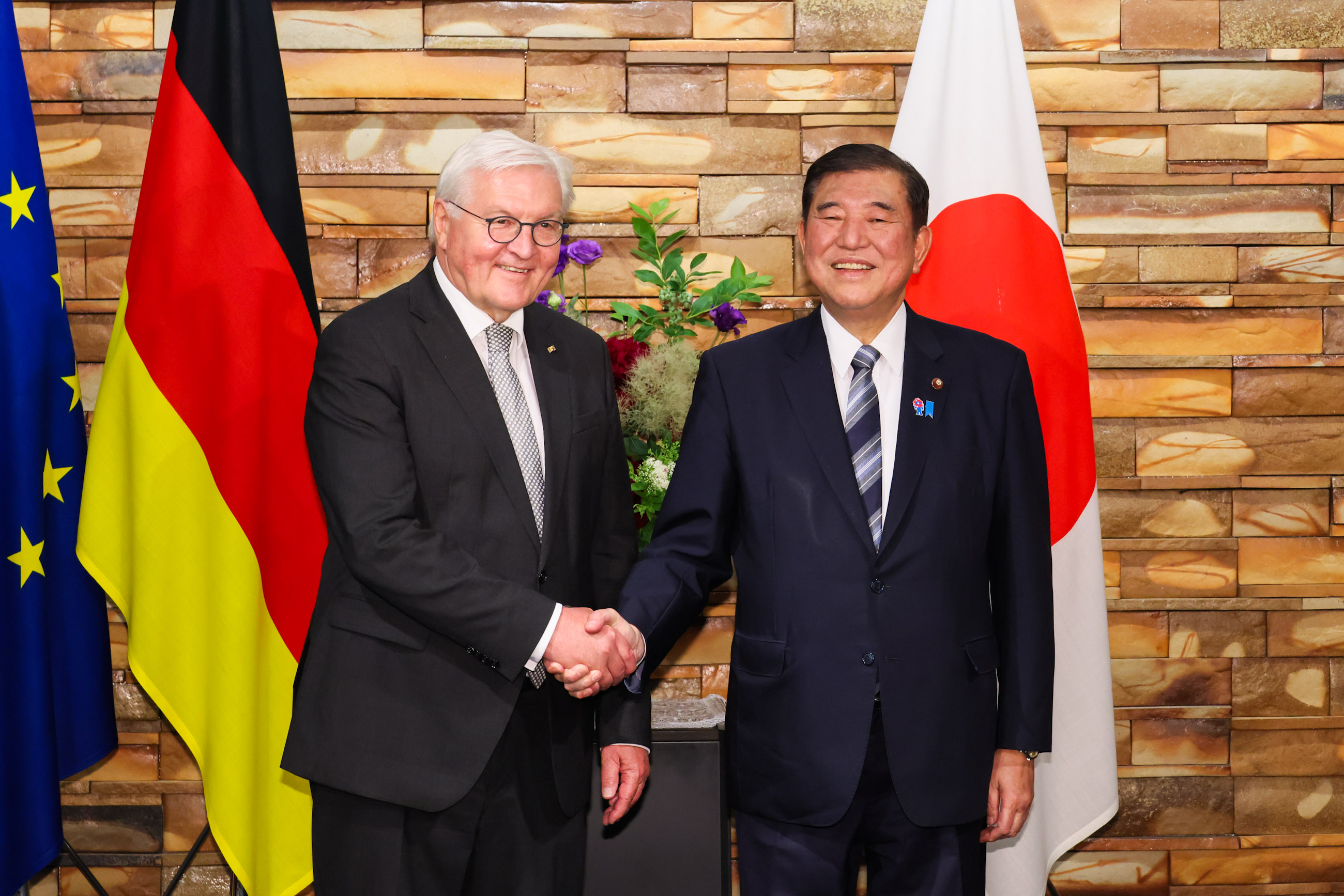 シュタインマイヤー大統領と会談する石破総理１
