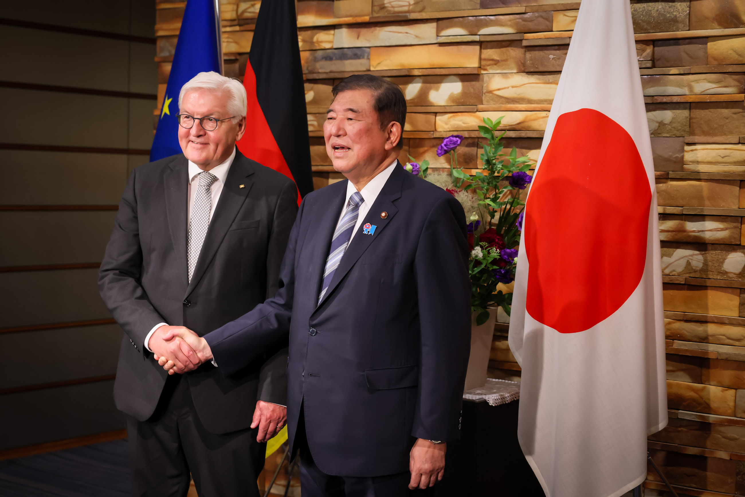 シュタインマイヤー大統領と会談する石破総理２