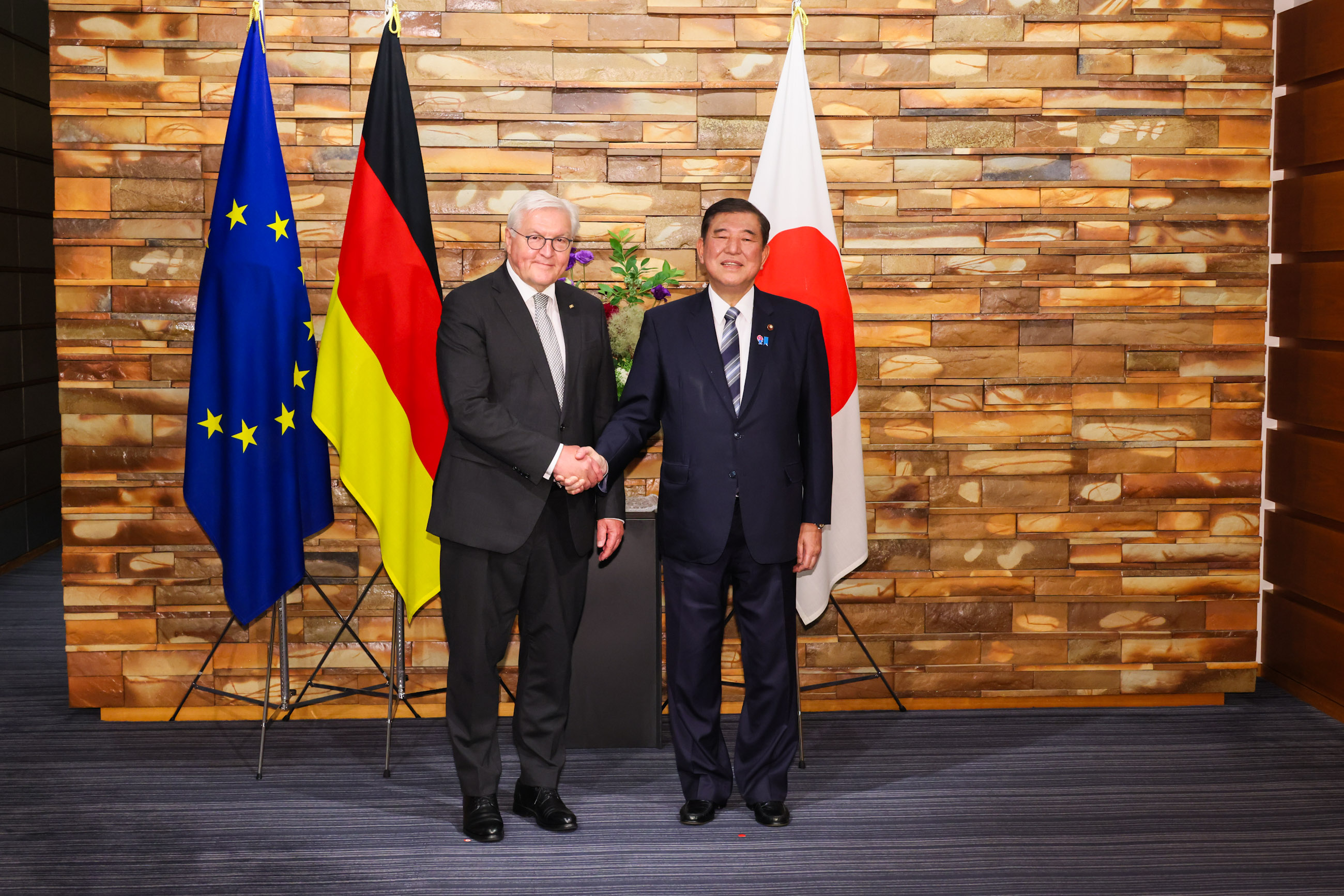 シュタインマイヤー大統領と会談する石破総理３