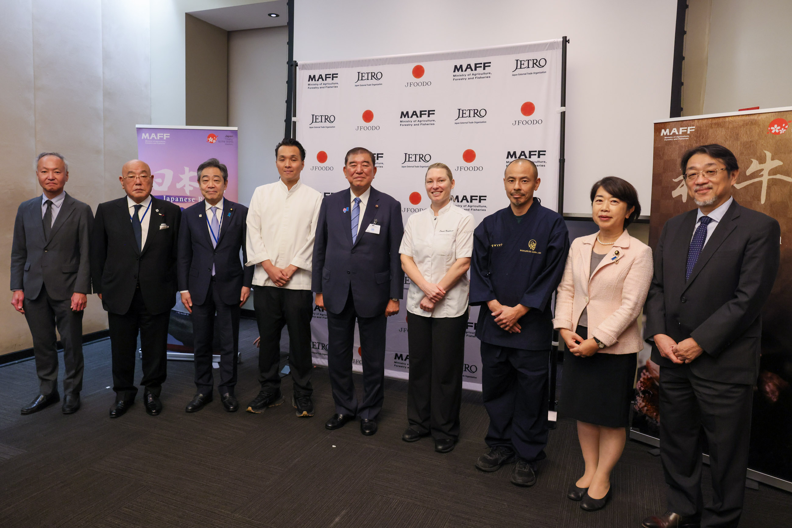 日本産食品輸出促進イベントに出席する石破総理２