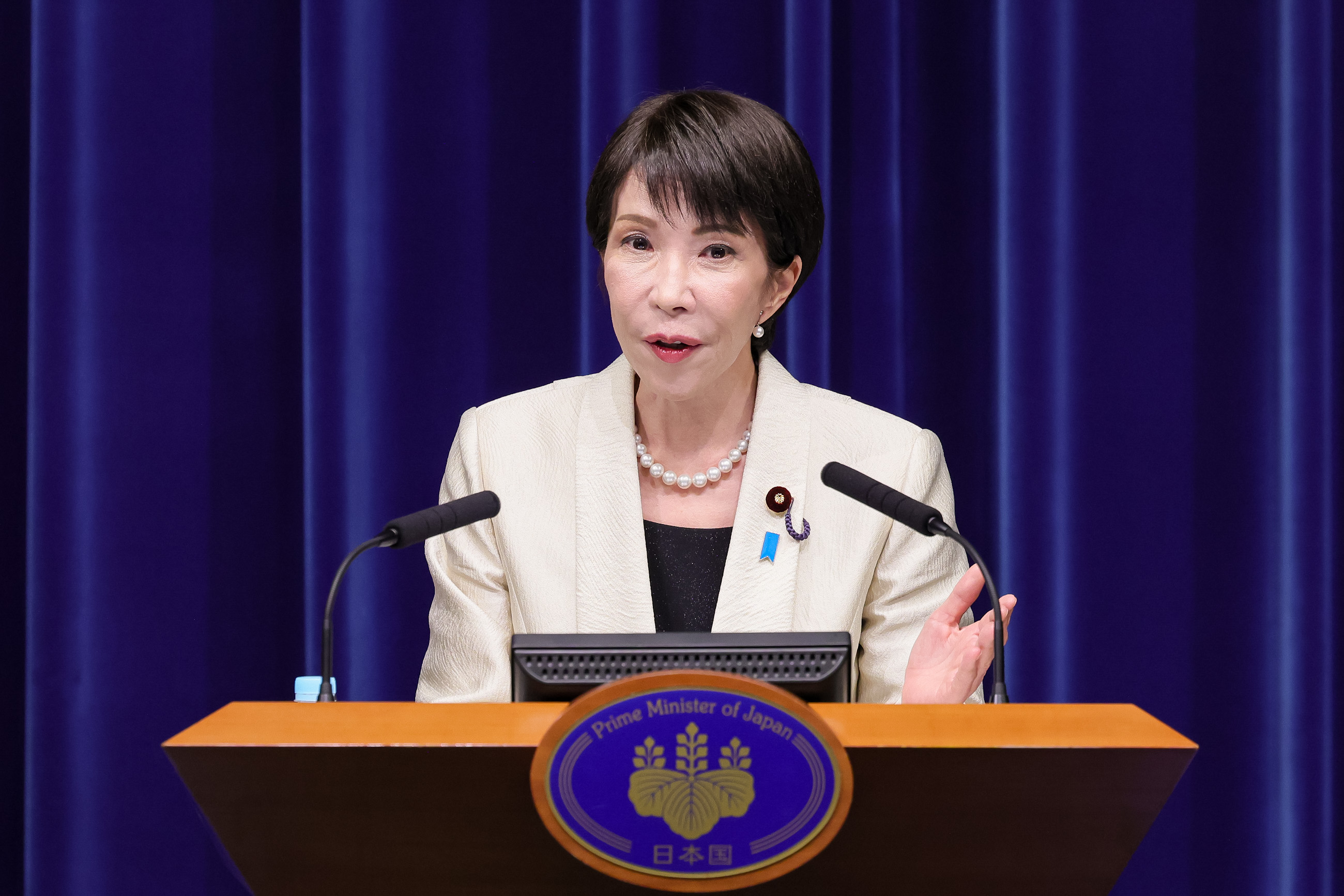 会見する高市総理３