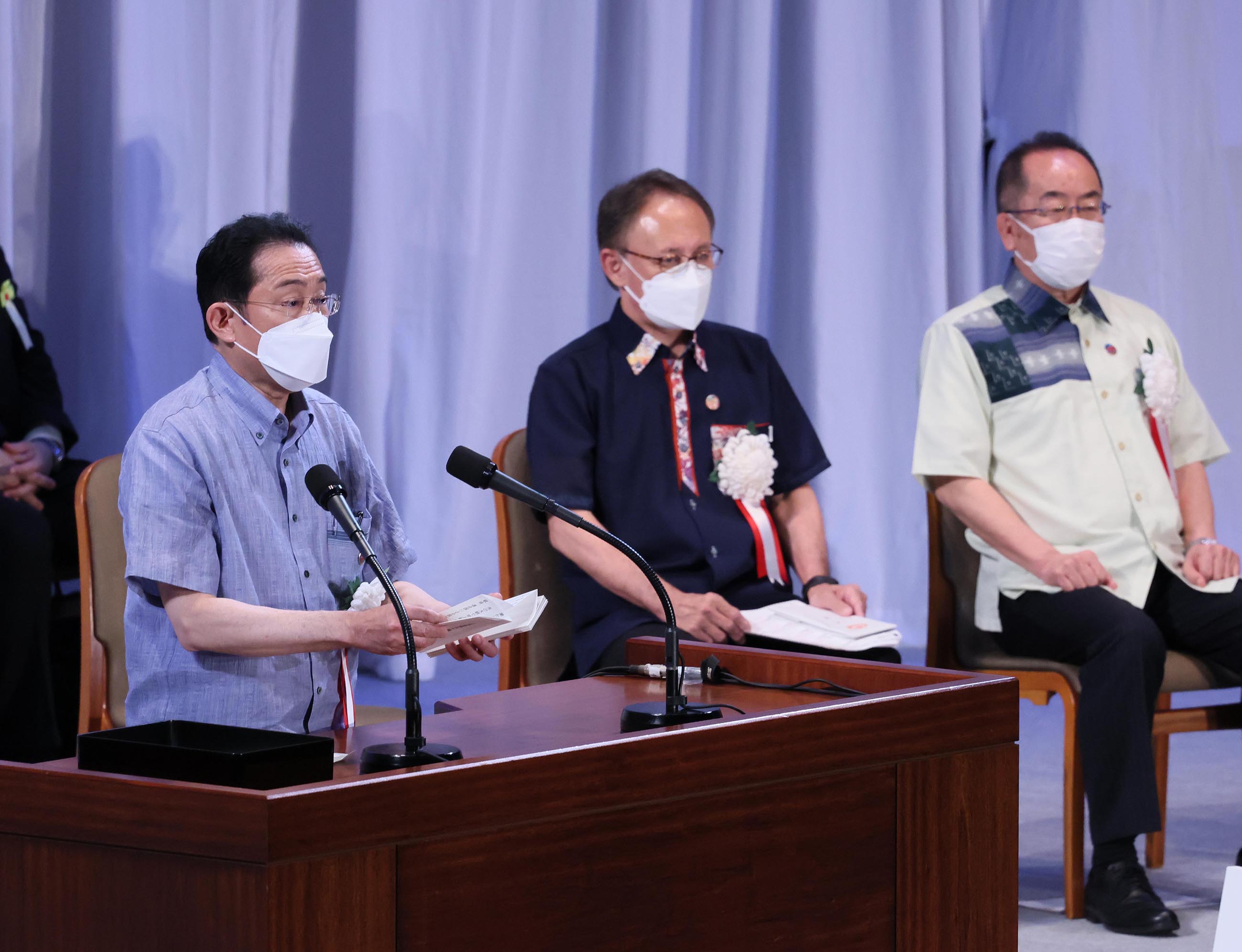 式辞を述べる岸田総理３