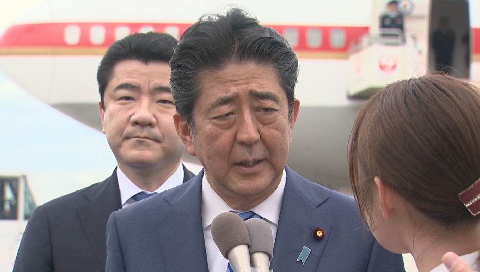 会見する安倍総理