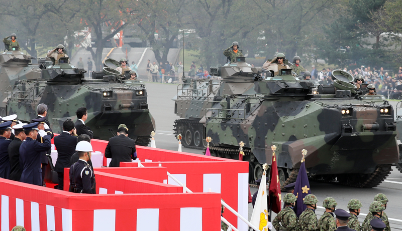 米軍による祝賀行進