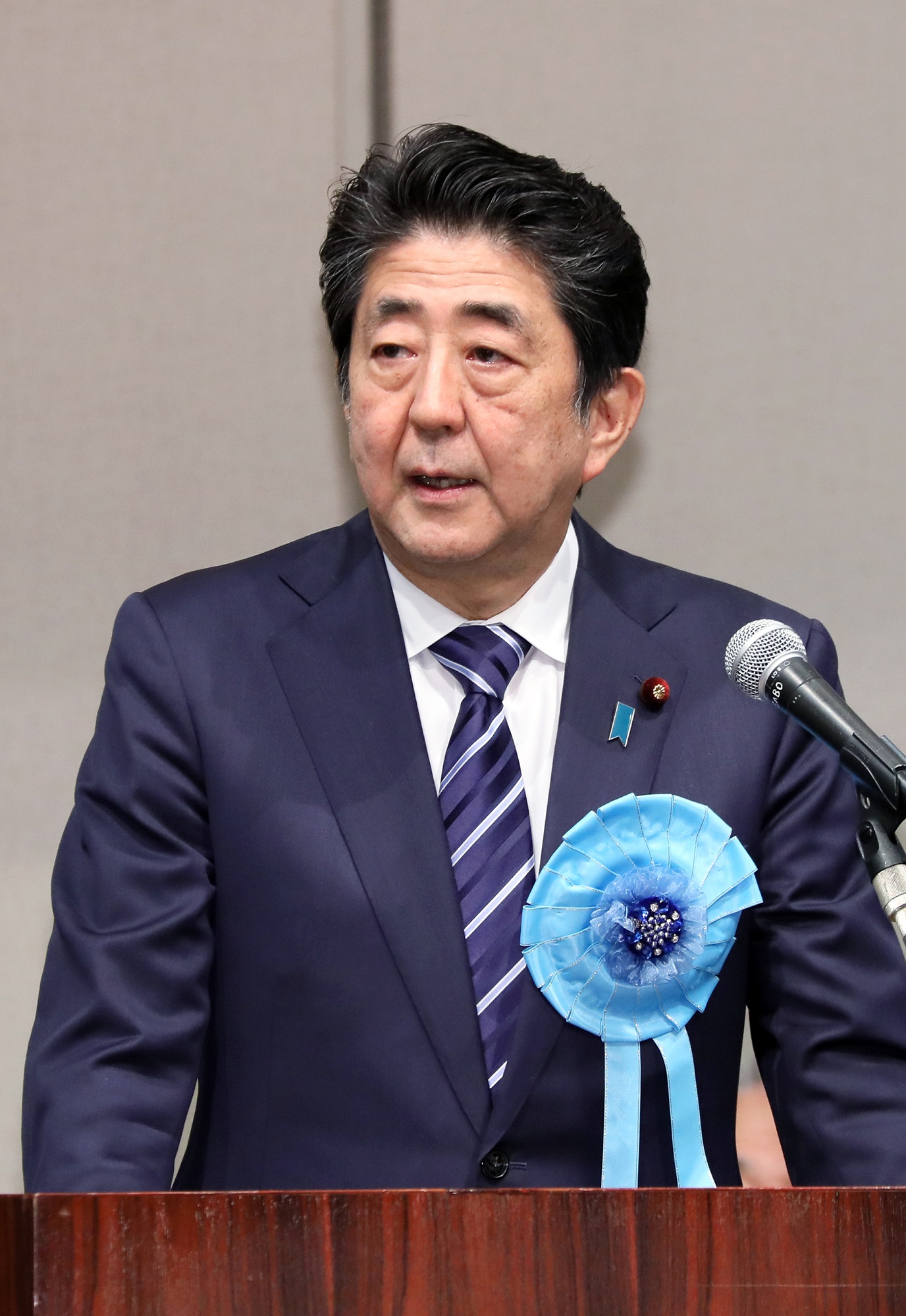 国民大集会で挨拶する安倍総理２