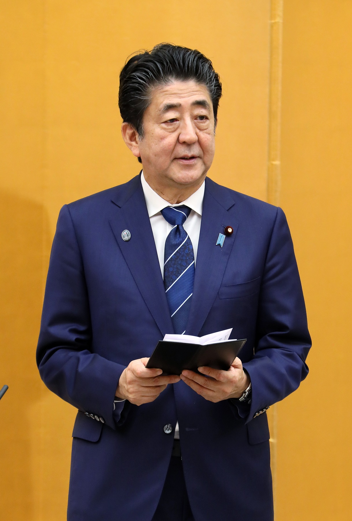 挨拶する安倍総理２