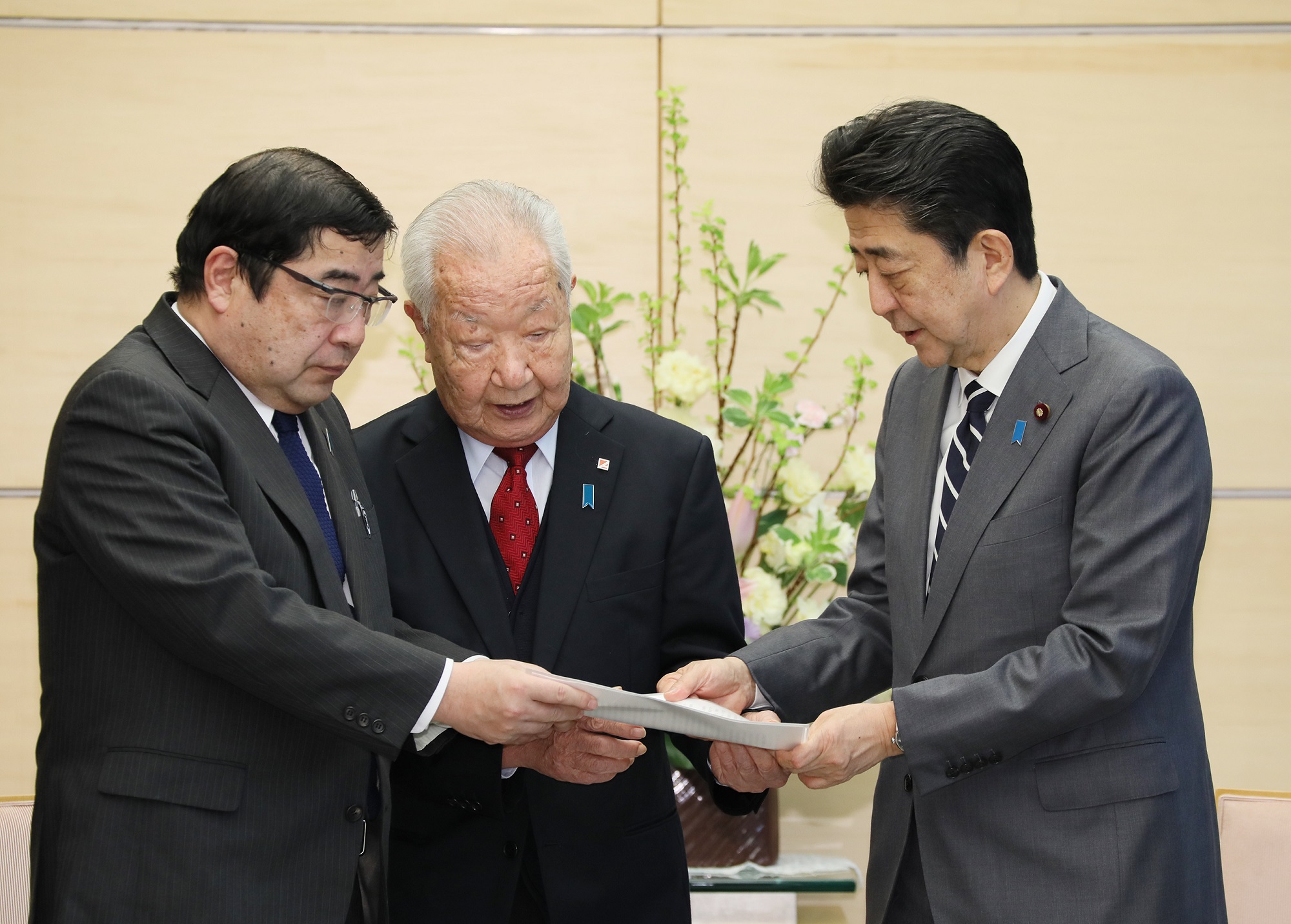 面会する安倍総理２