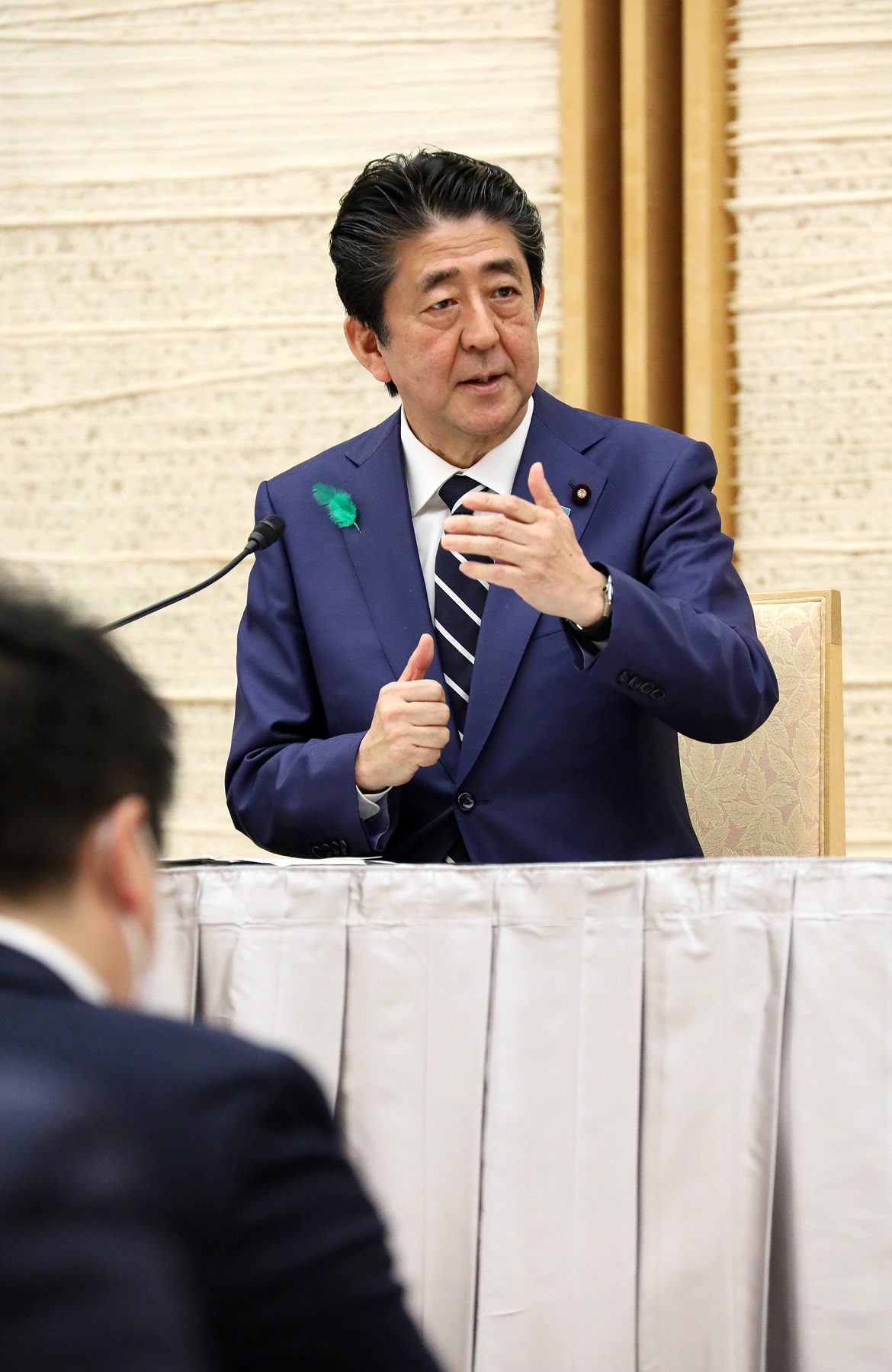 会見を行う安倍総理２２