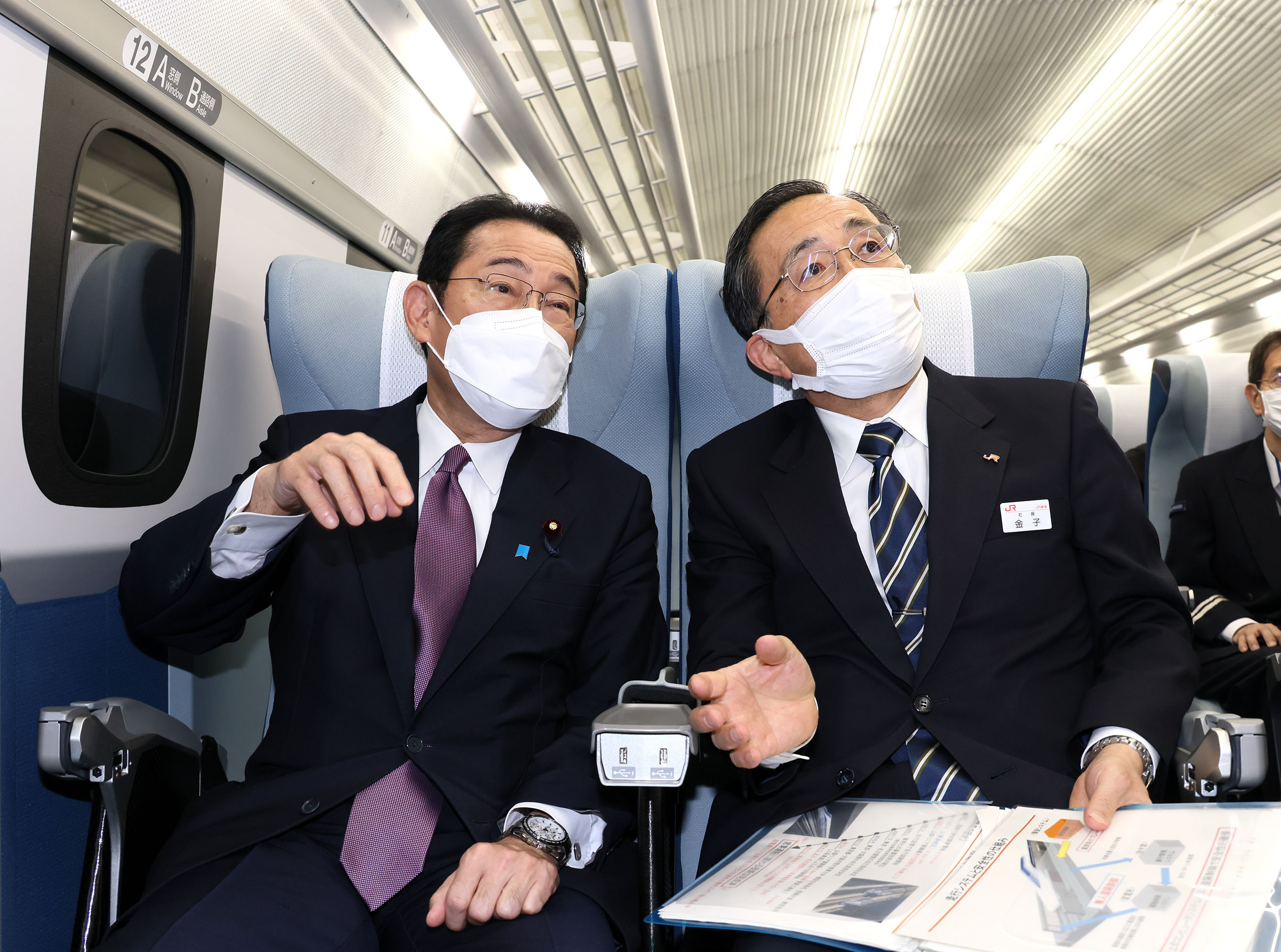山梨リニア実験線を視察する岸田総理３