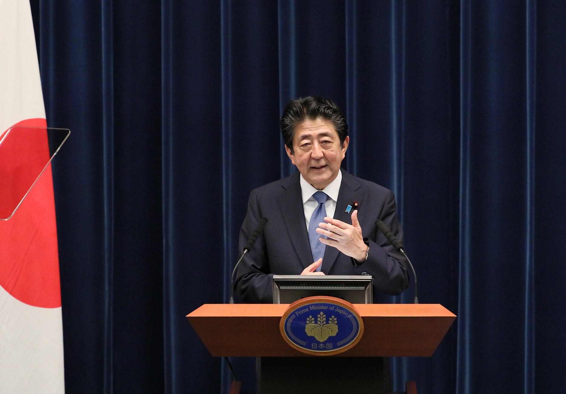 会見を行う安倍総理7