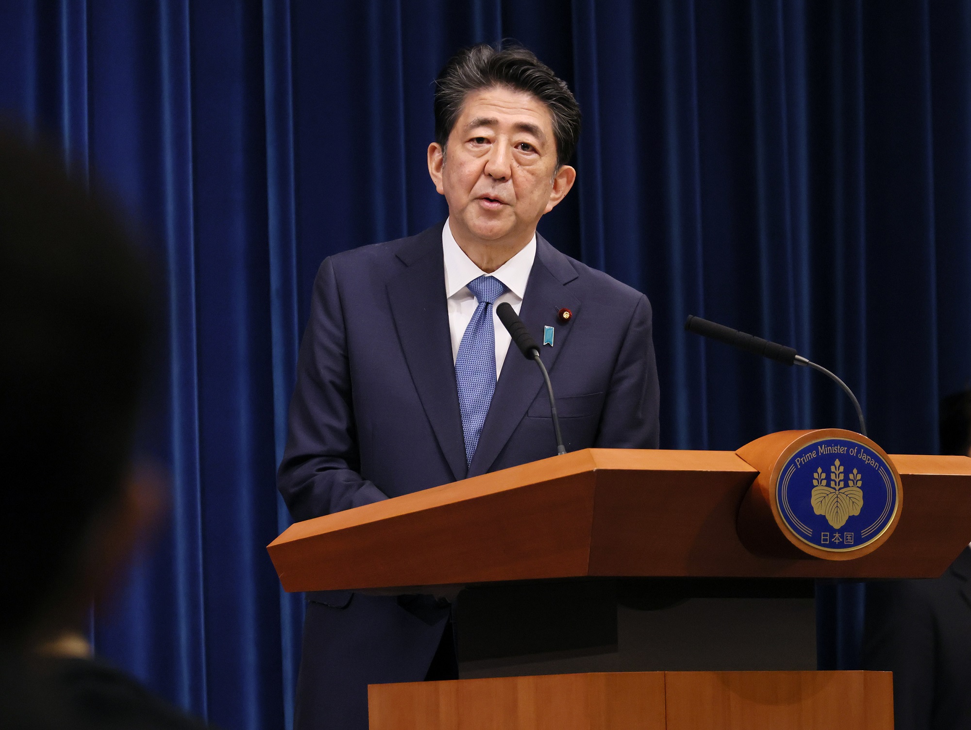 会見を行う安倍総理８