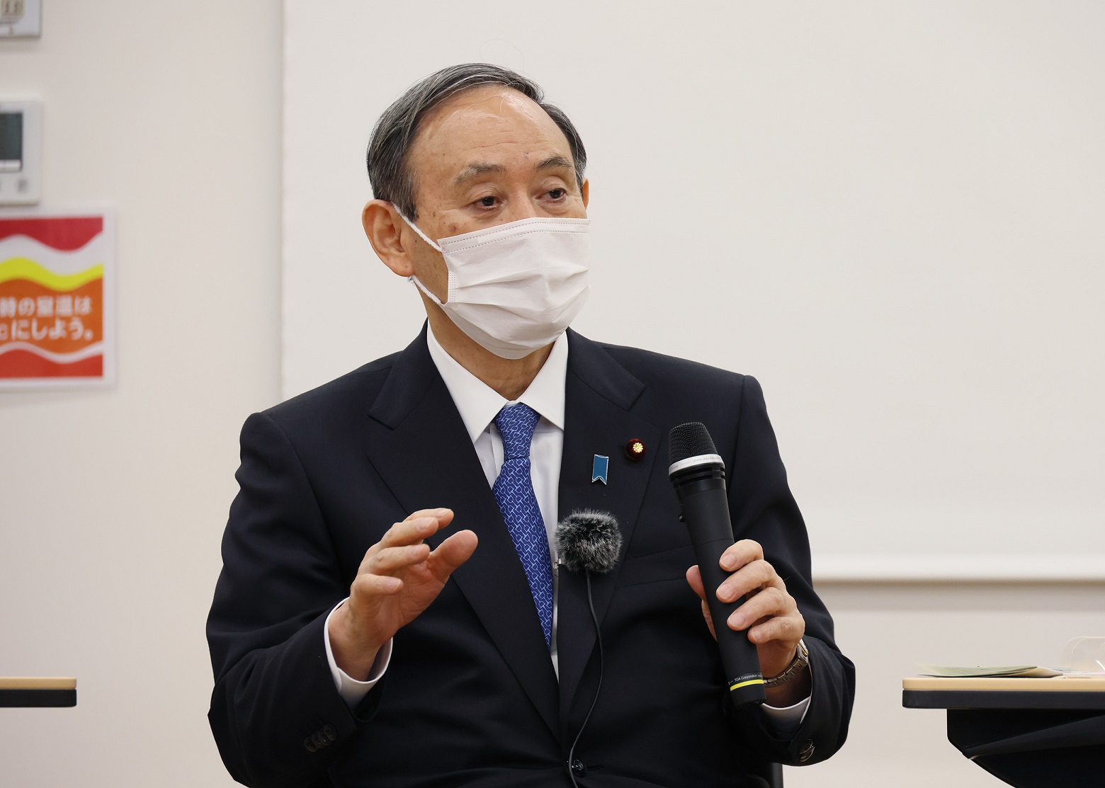 道の駅なみえで意見交換をする菅総理３