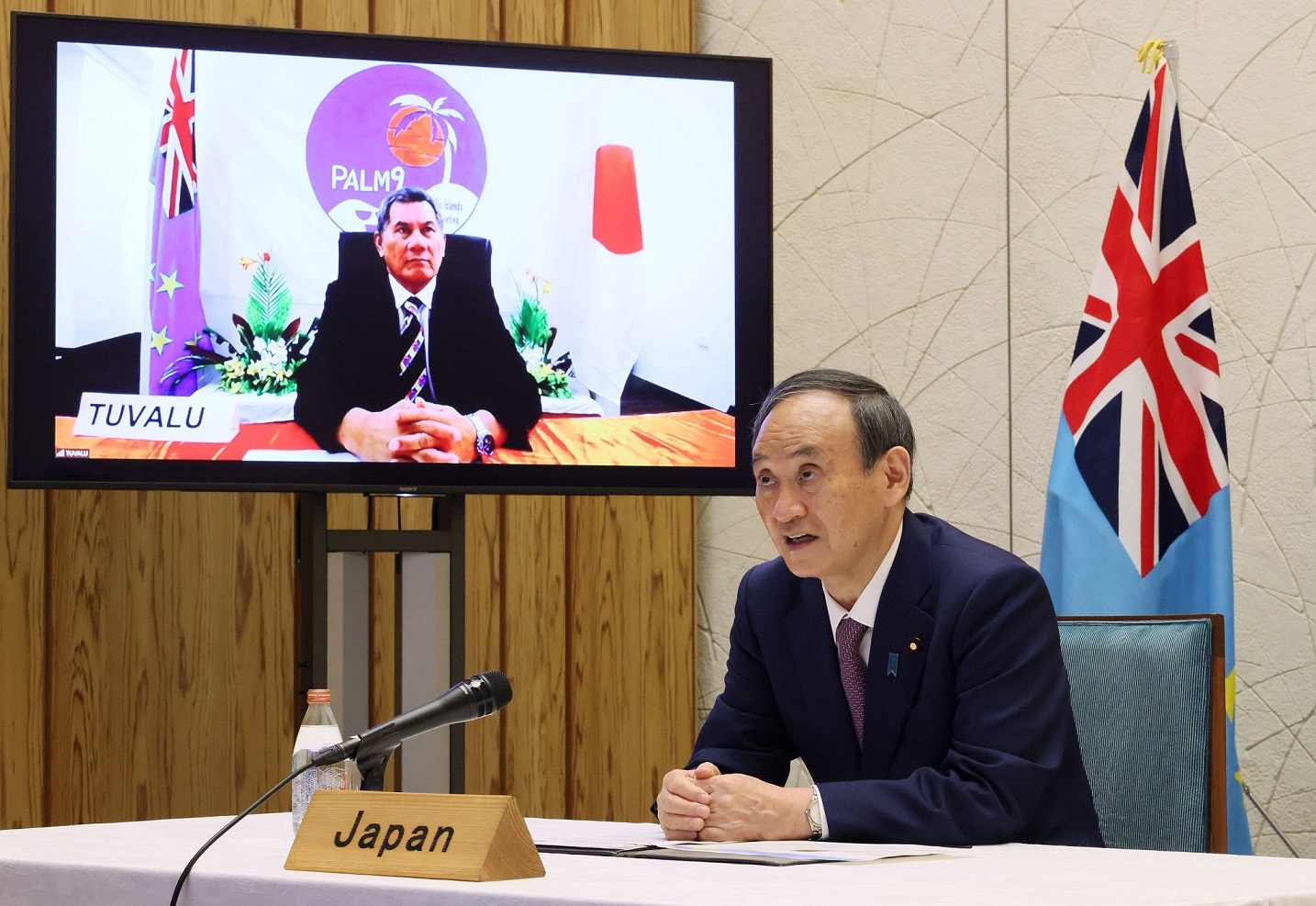 日・ツバル首脳テレビ会談１