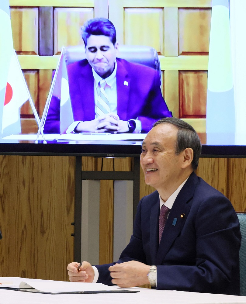 日・パラオ首脳テレビ会談２