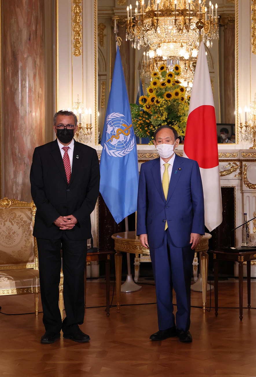 テドロス・アダノムＷＨＯ事務局長による表敬３
