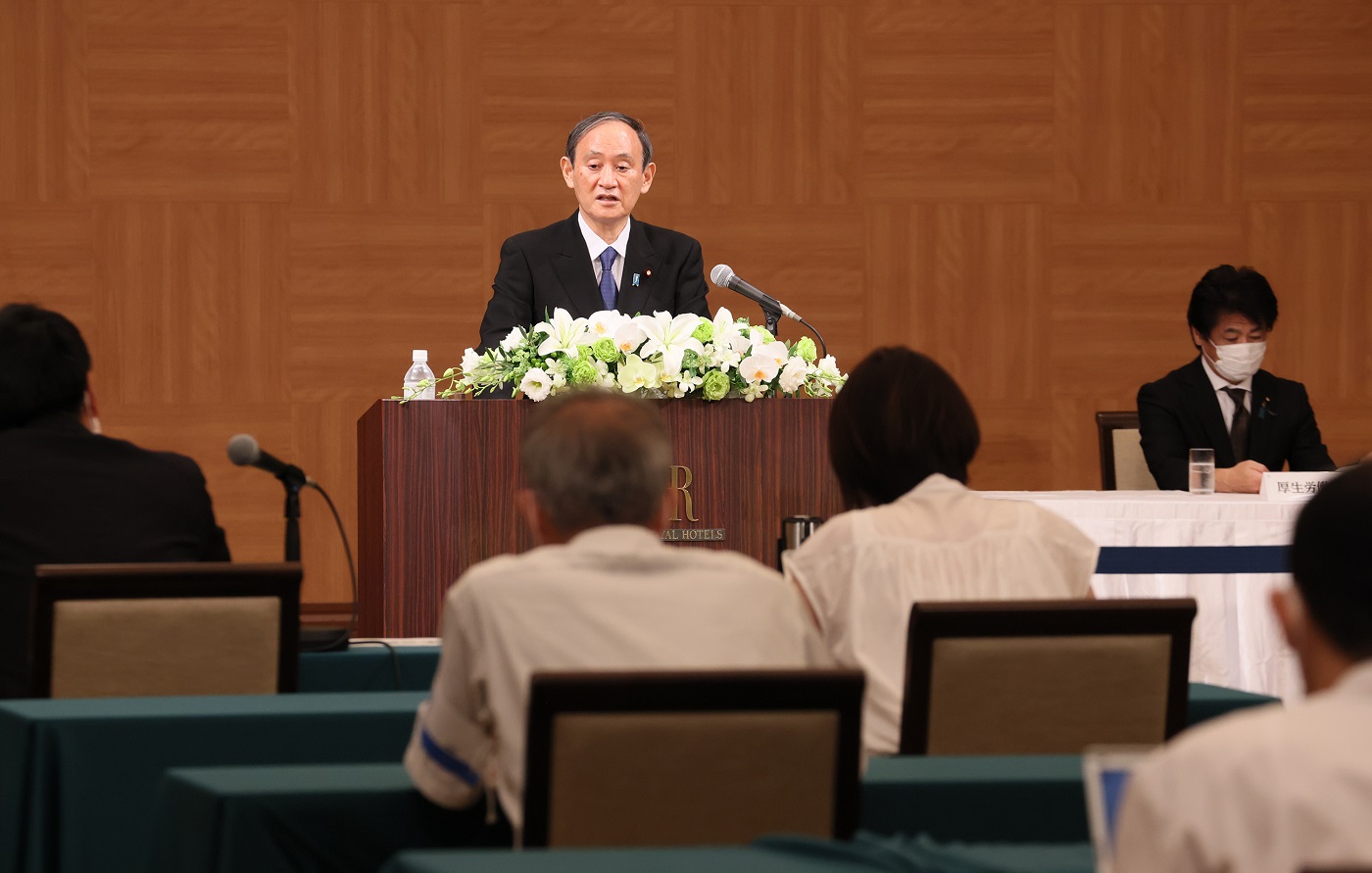 記者会見を行う菅総理２