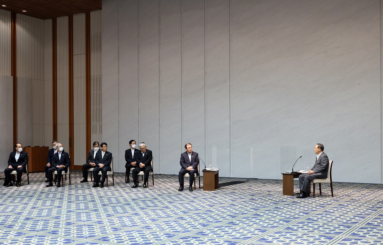 十倉日本経済団体連合会会長との会談２