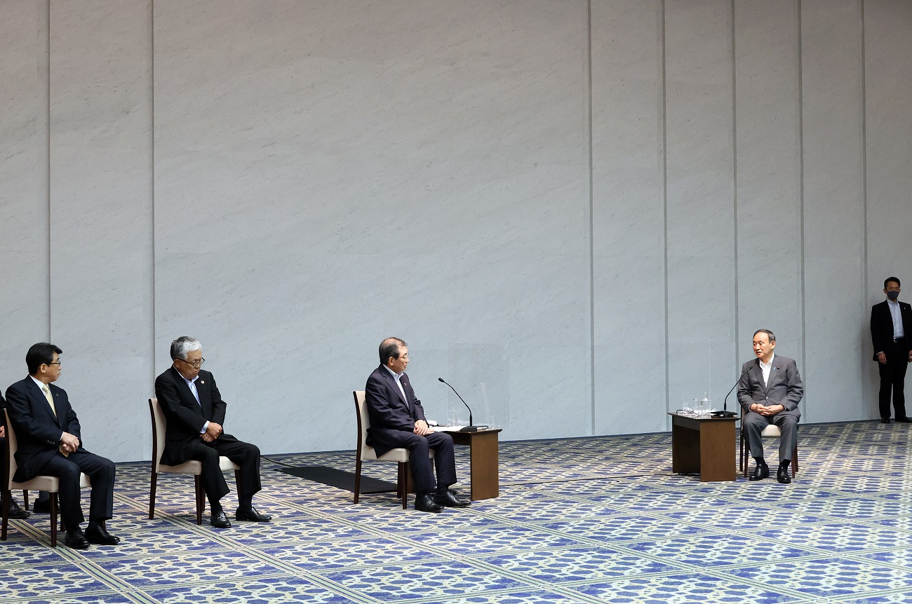 十倉日本経済団体連合会会長との会談３
