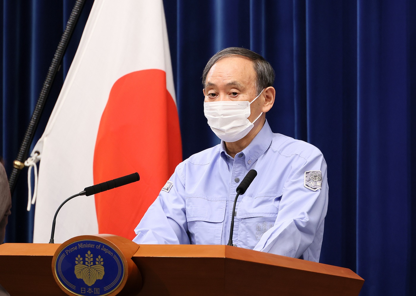 記者会見を行う菅総理１