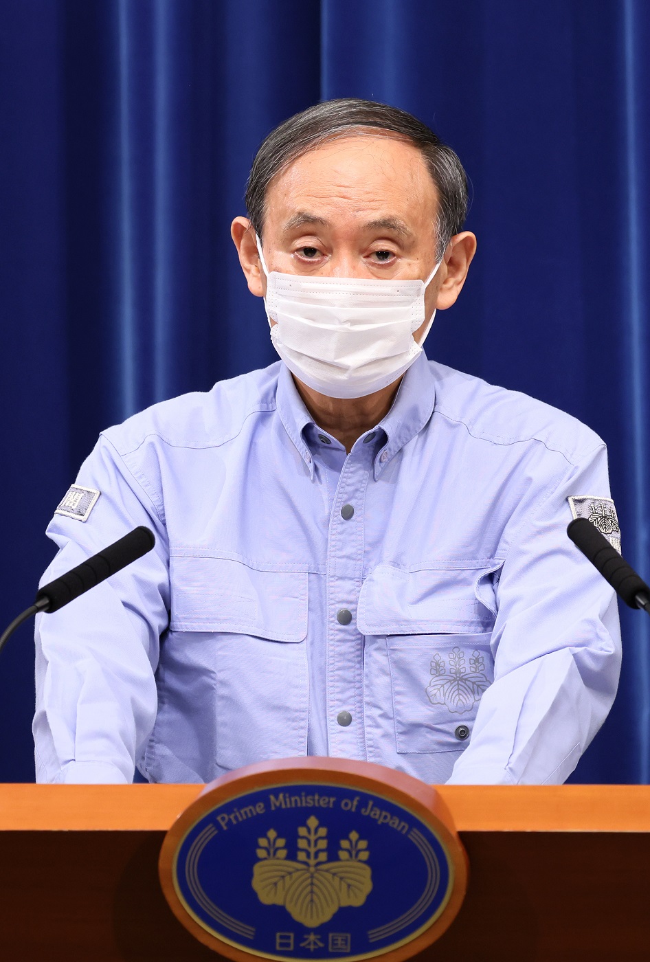 記者会見を行う菅総理２
