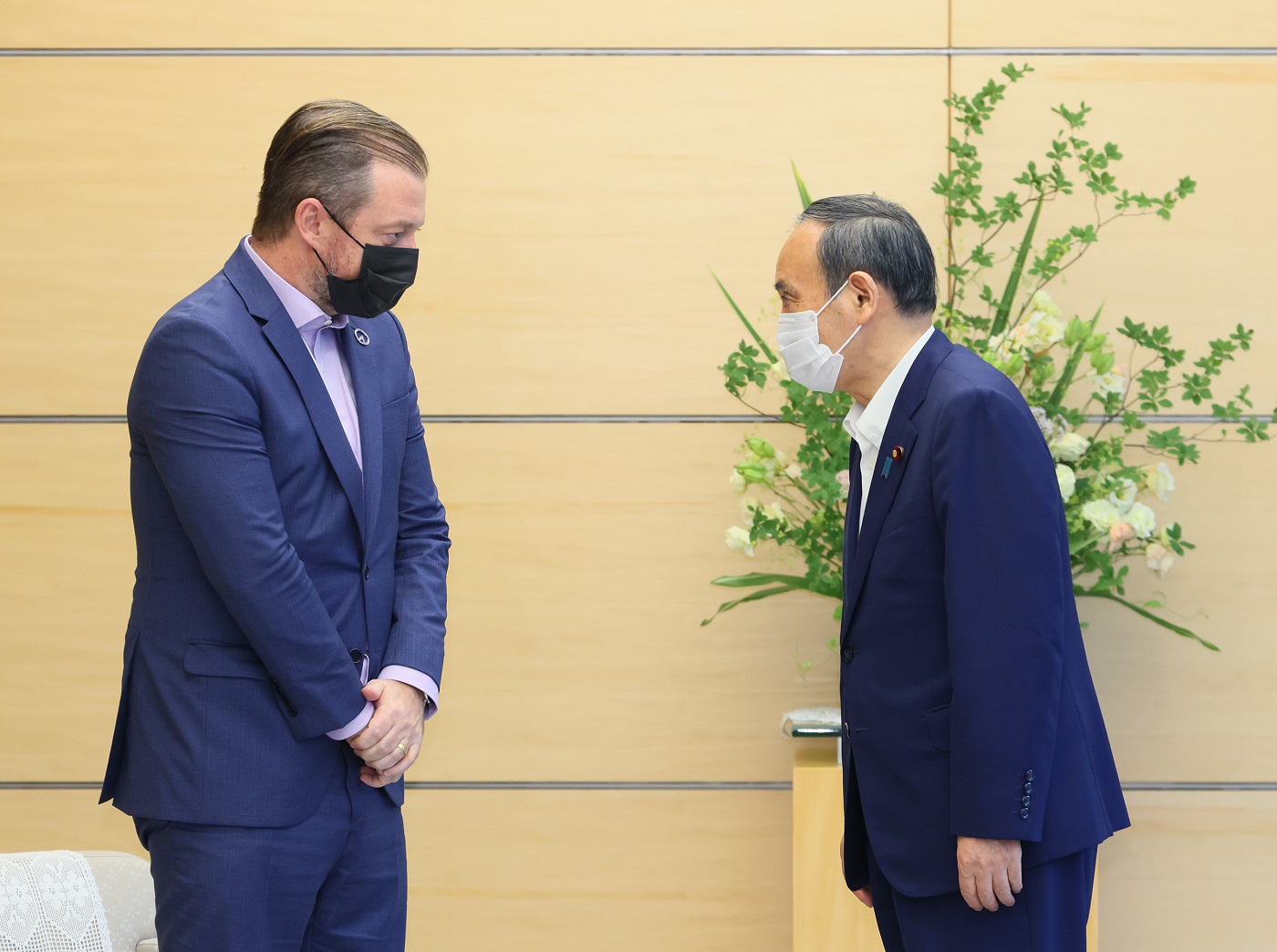 表敬を受ける菅総理３