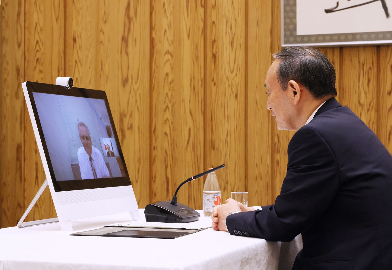 日豪首脳テレビ会談２