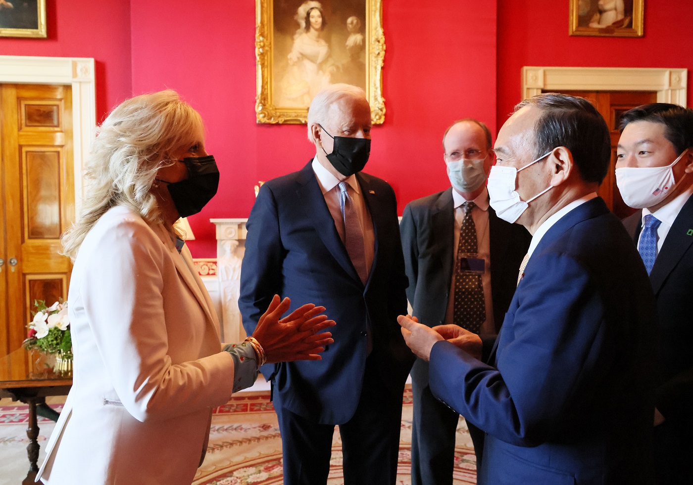 バイデン米大統領夫妻との懇談３