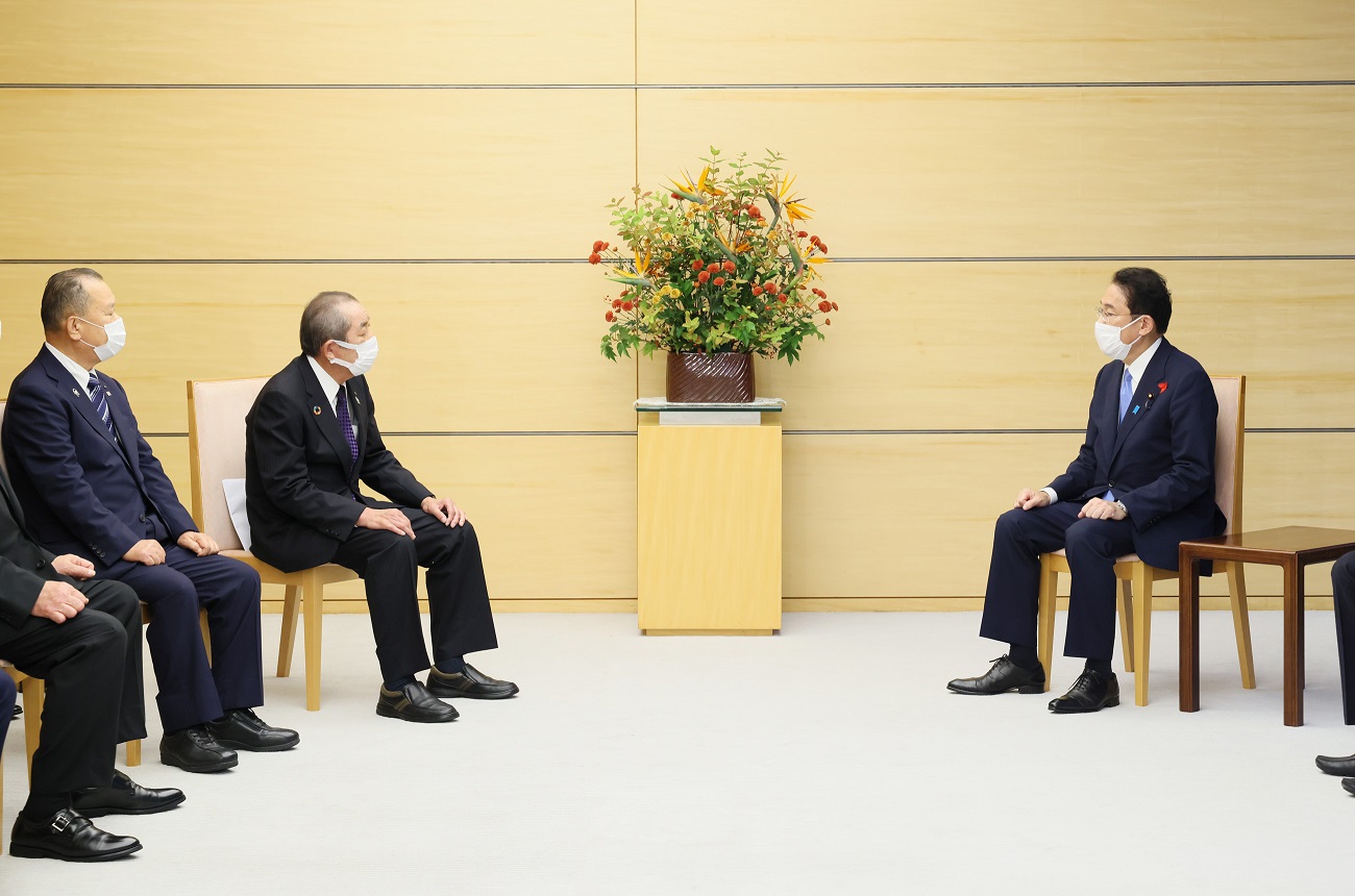 面会する岸田総理１