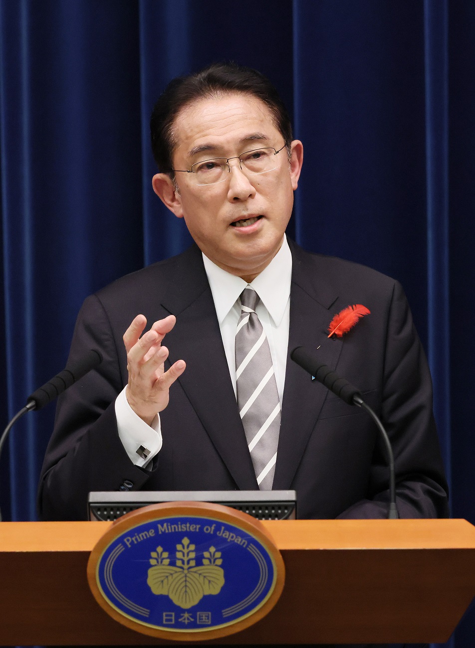 会見する岸田総理７