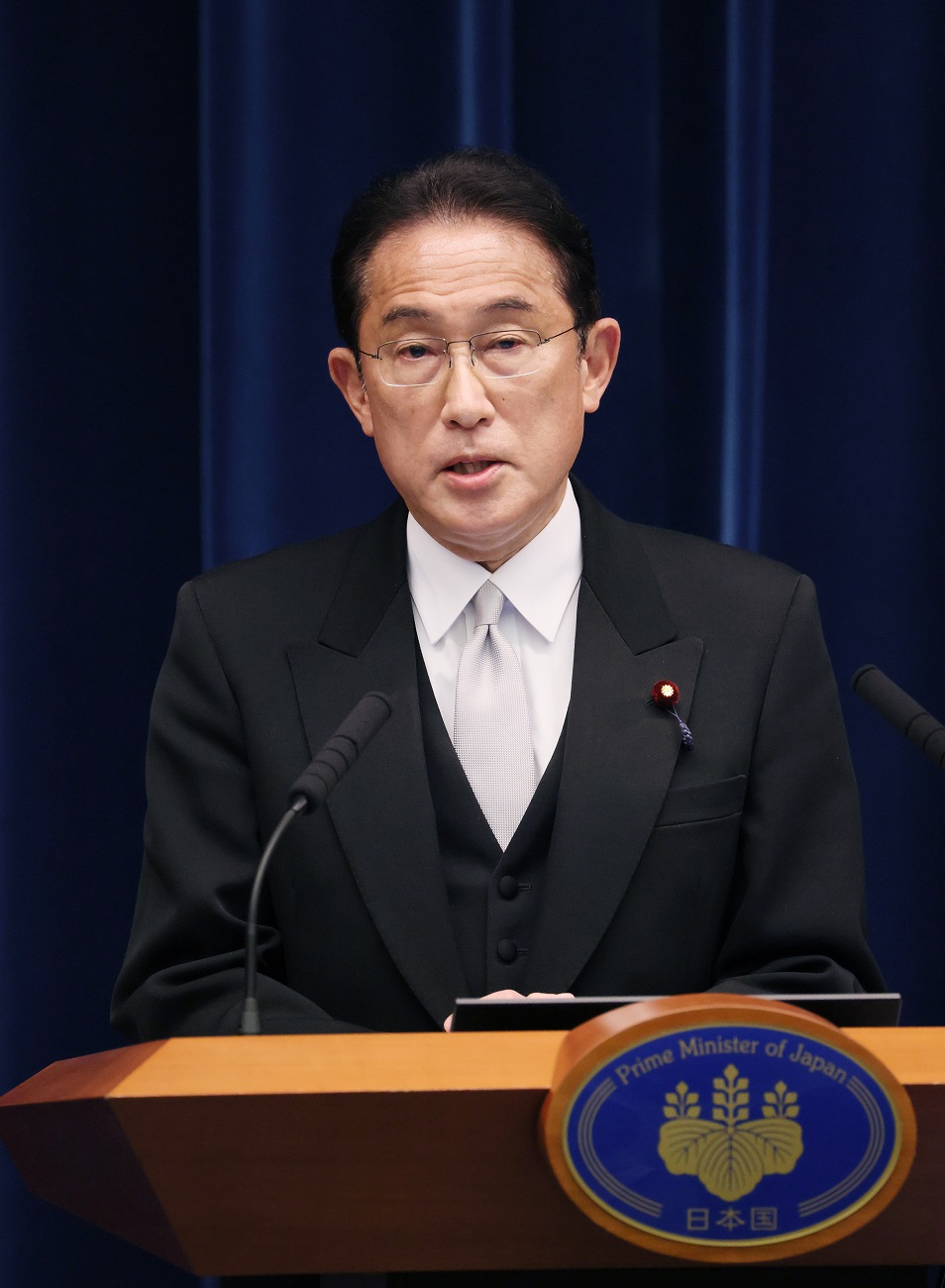 会見する岸田総理２