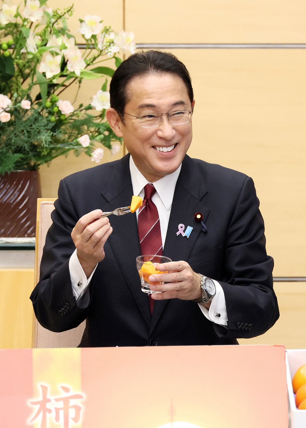 表敬を受ける岸田総理４