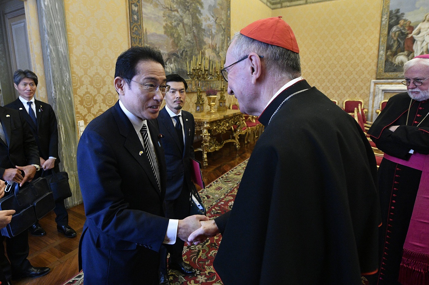 日・バチカン首脳会談１（ＶａｔｉｃａｎＭｅｄｉａ提供）