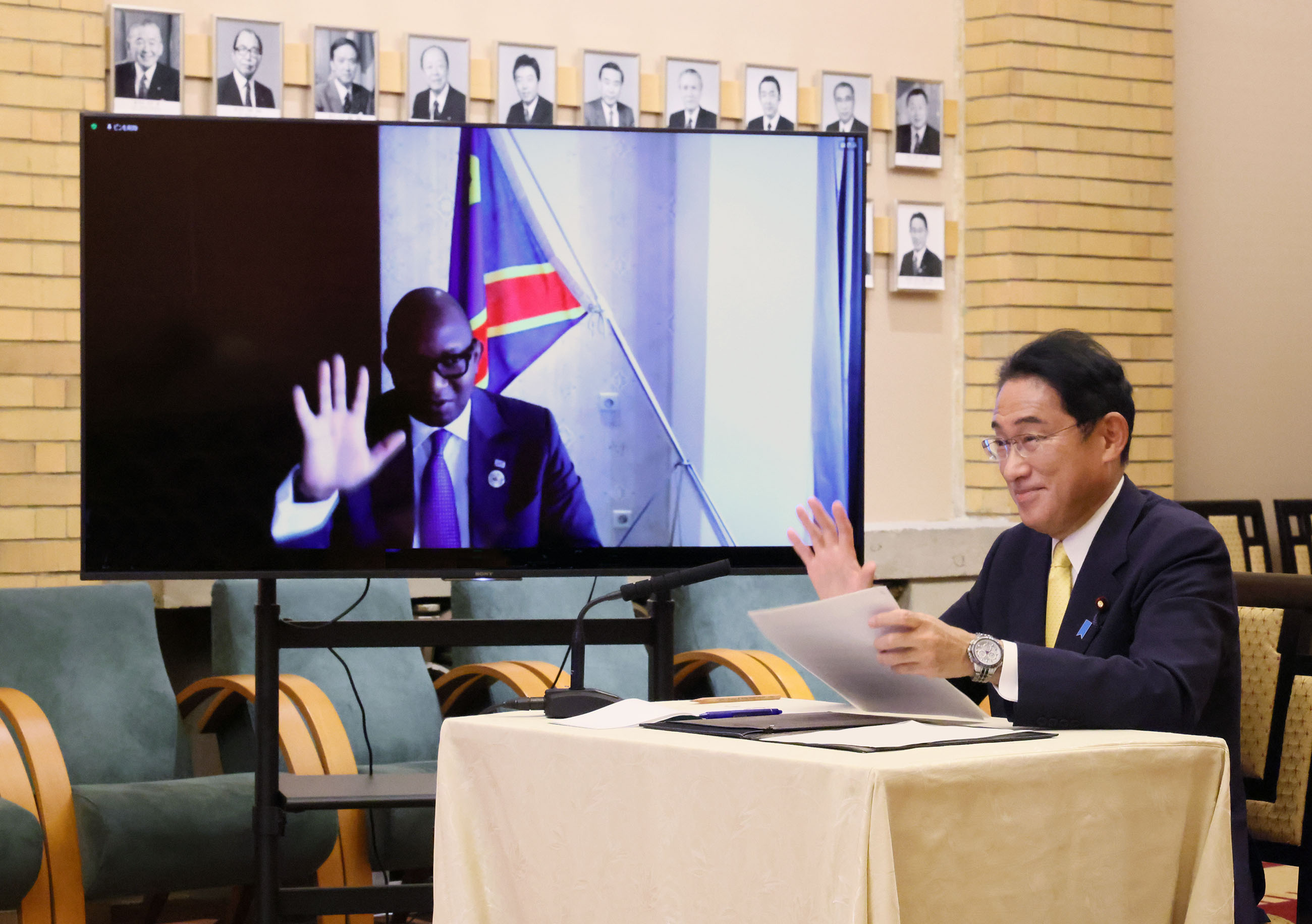 日・コンゴ民主共和国首脳テレビ会談１