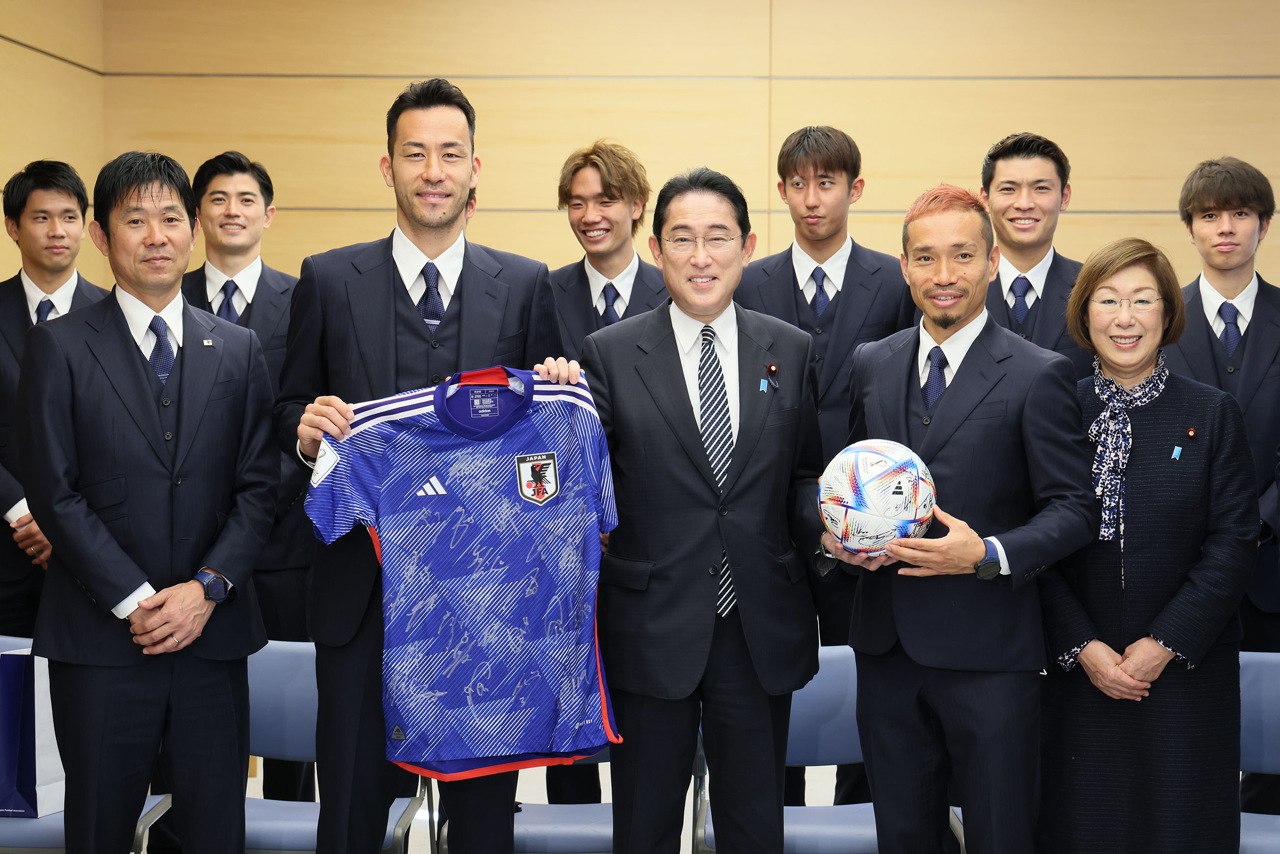 ＦＩＦＡワールドカップカタール２０２２日本代表による表敬