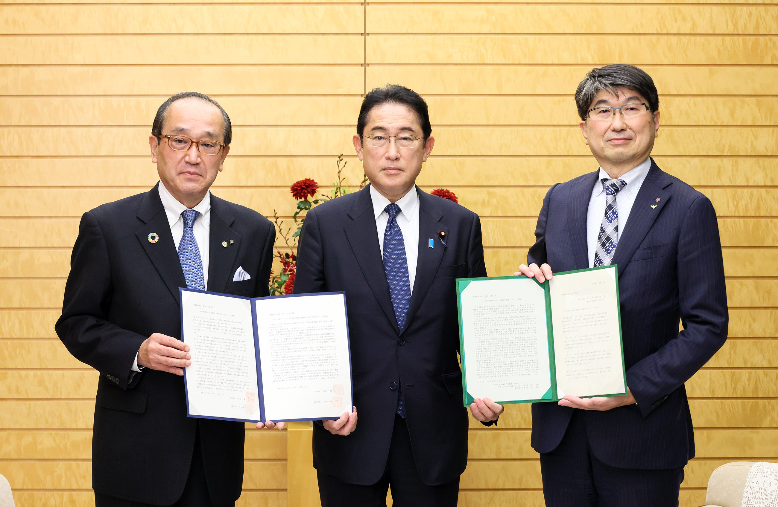 広島市長及び長崎市長による表敬