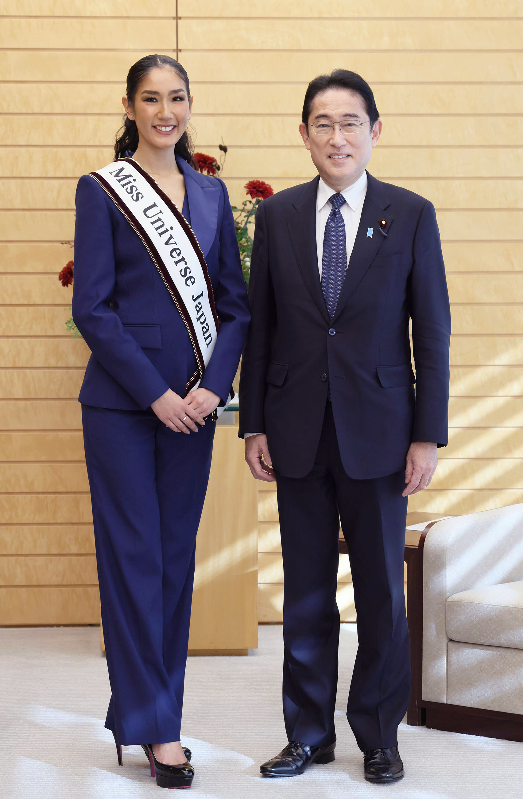 表敬を受ける岸田総理２