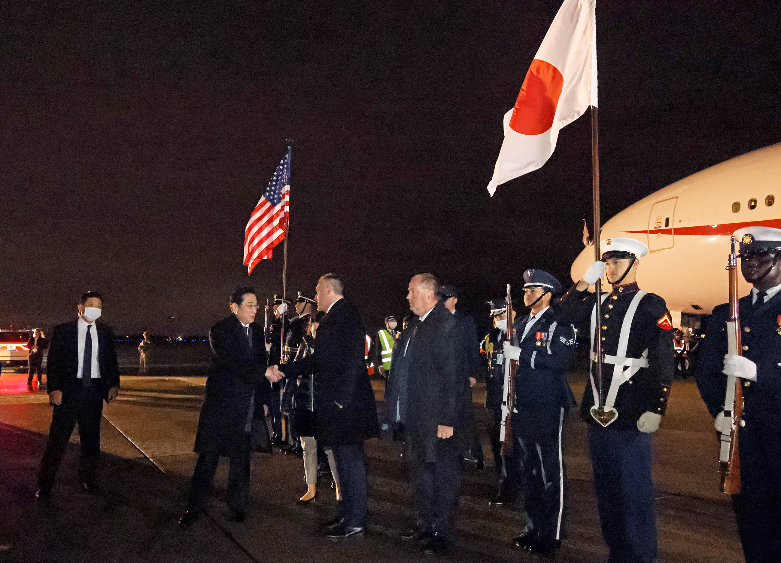 米国に到着した岸田総理１