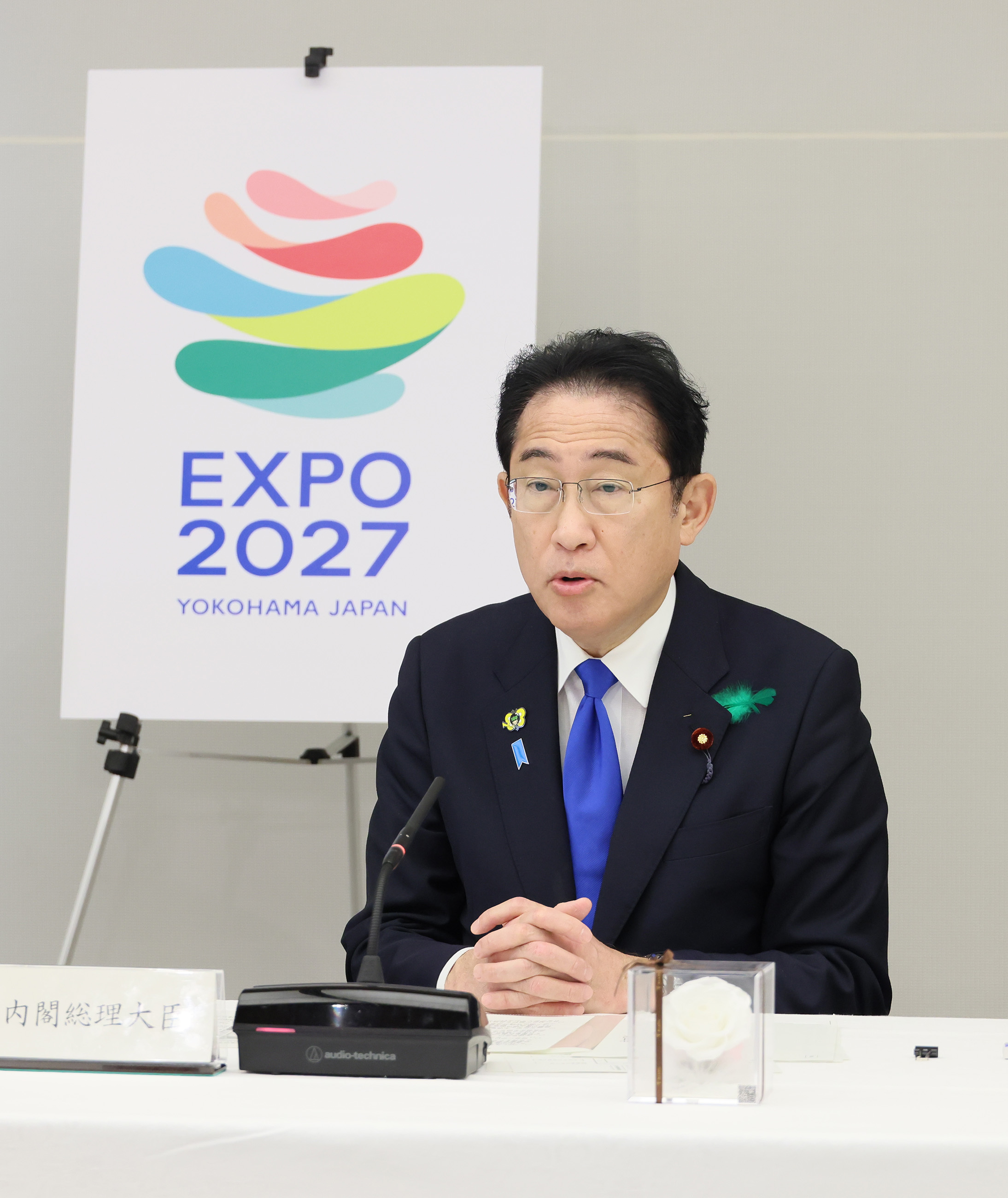 会議のまとめを行う岸田総理２